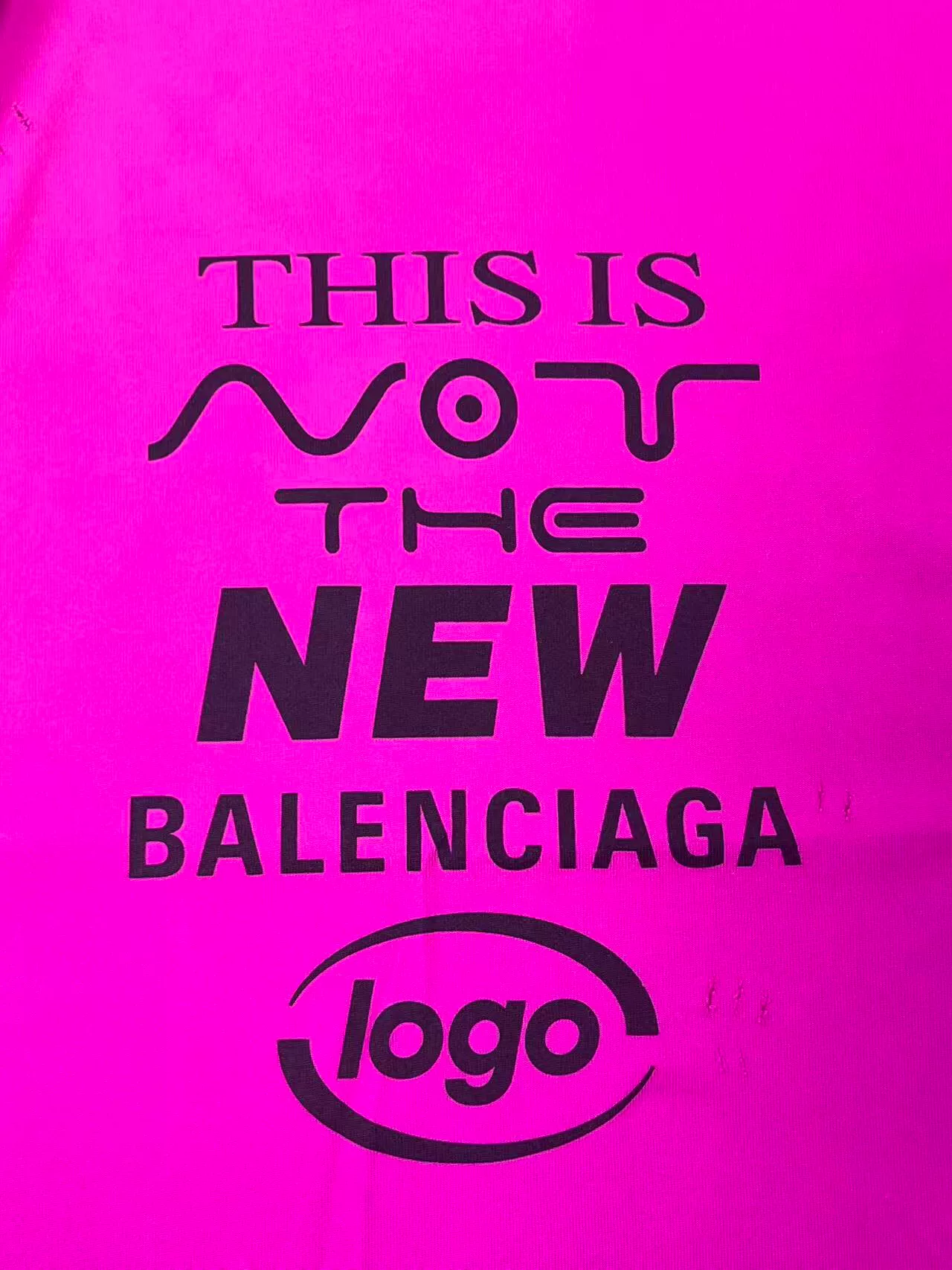 BALENCIAGA 'THIS IS NOT NEW' Hole T-Shirt — detail
