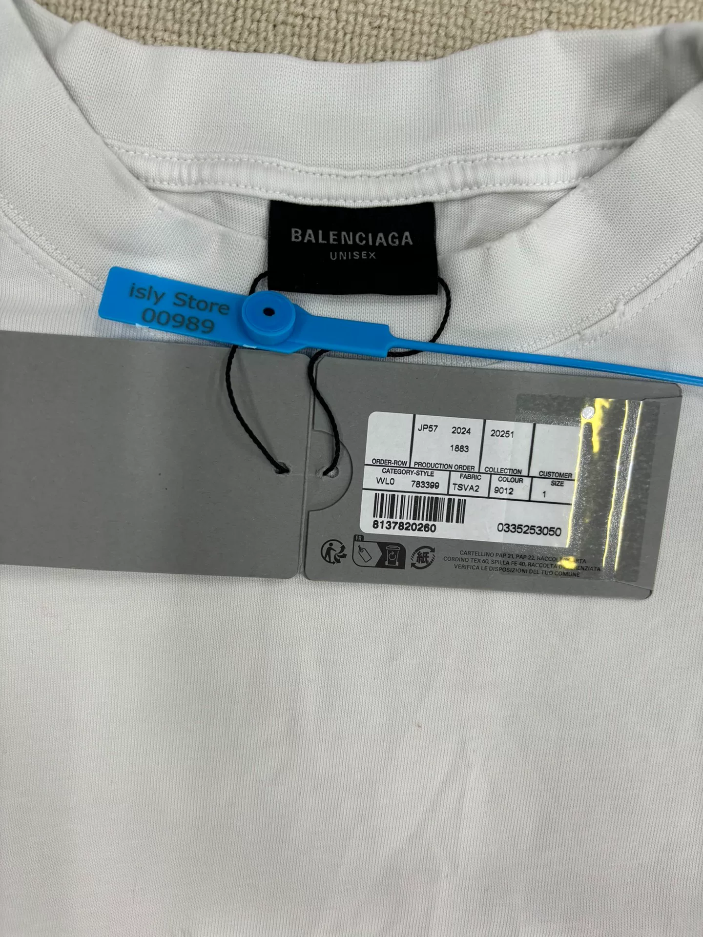 Balenciaga Patch Logo Short-Sleeve Tee — back