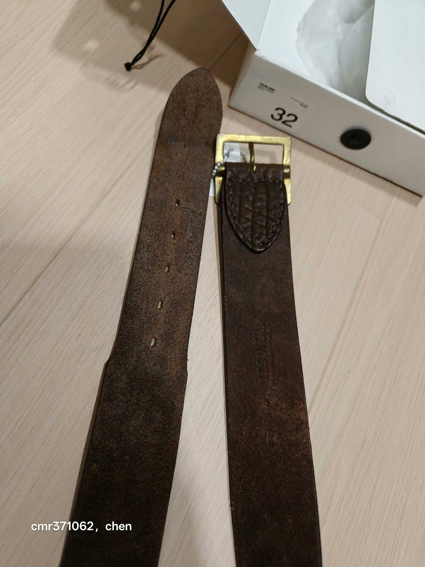 visvim 13AW Yogi Belt 50mm — label