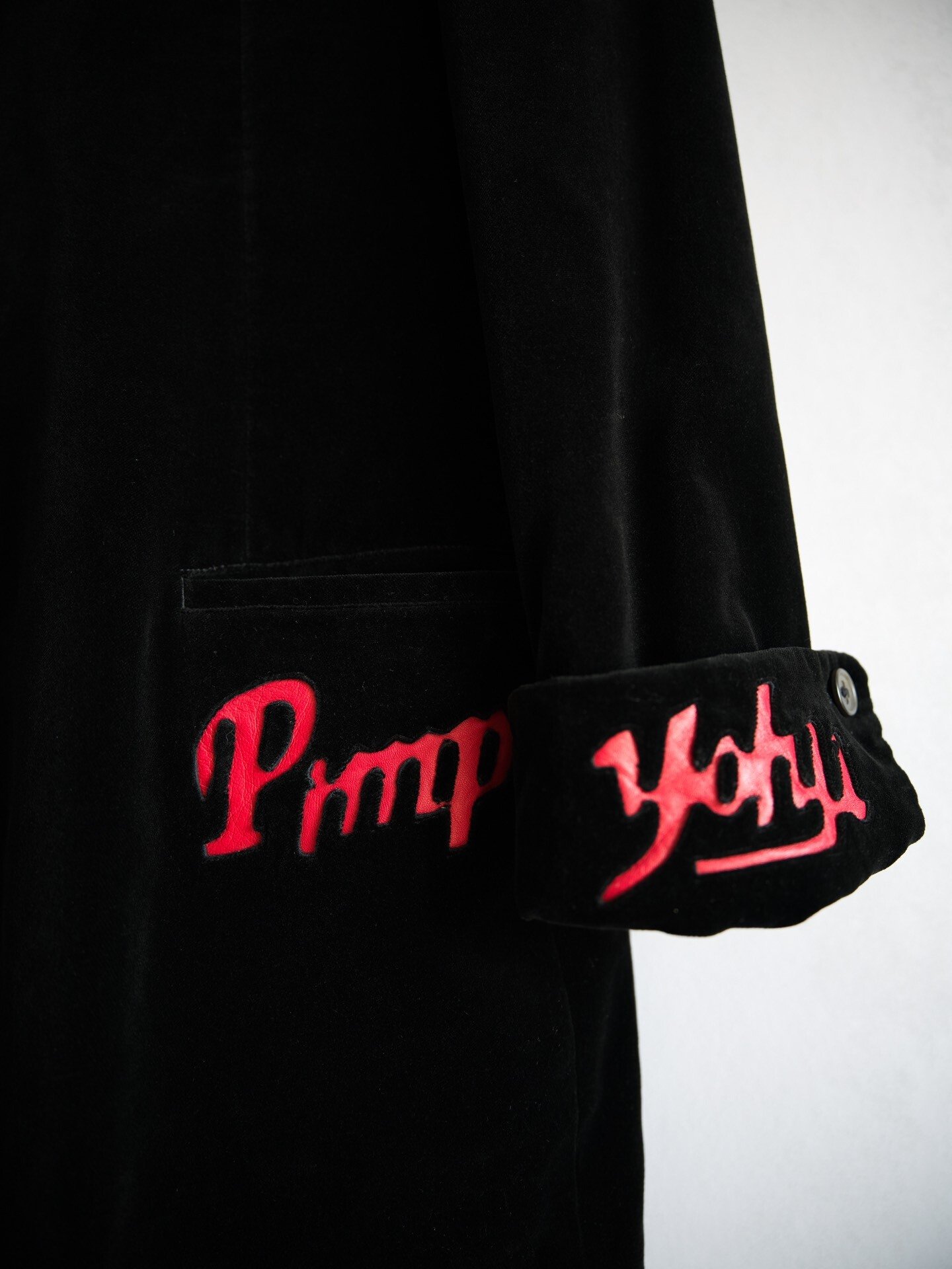 Yohji Yamamoto 03AW Rose Velvet Coat — back