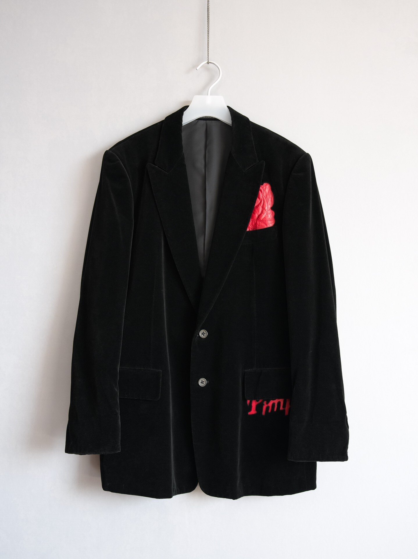 Yohji Yamamoto 03AW Rose Velvet Coat — front