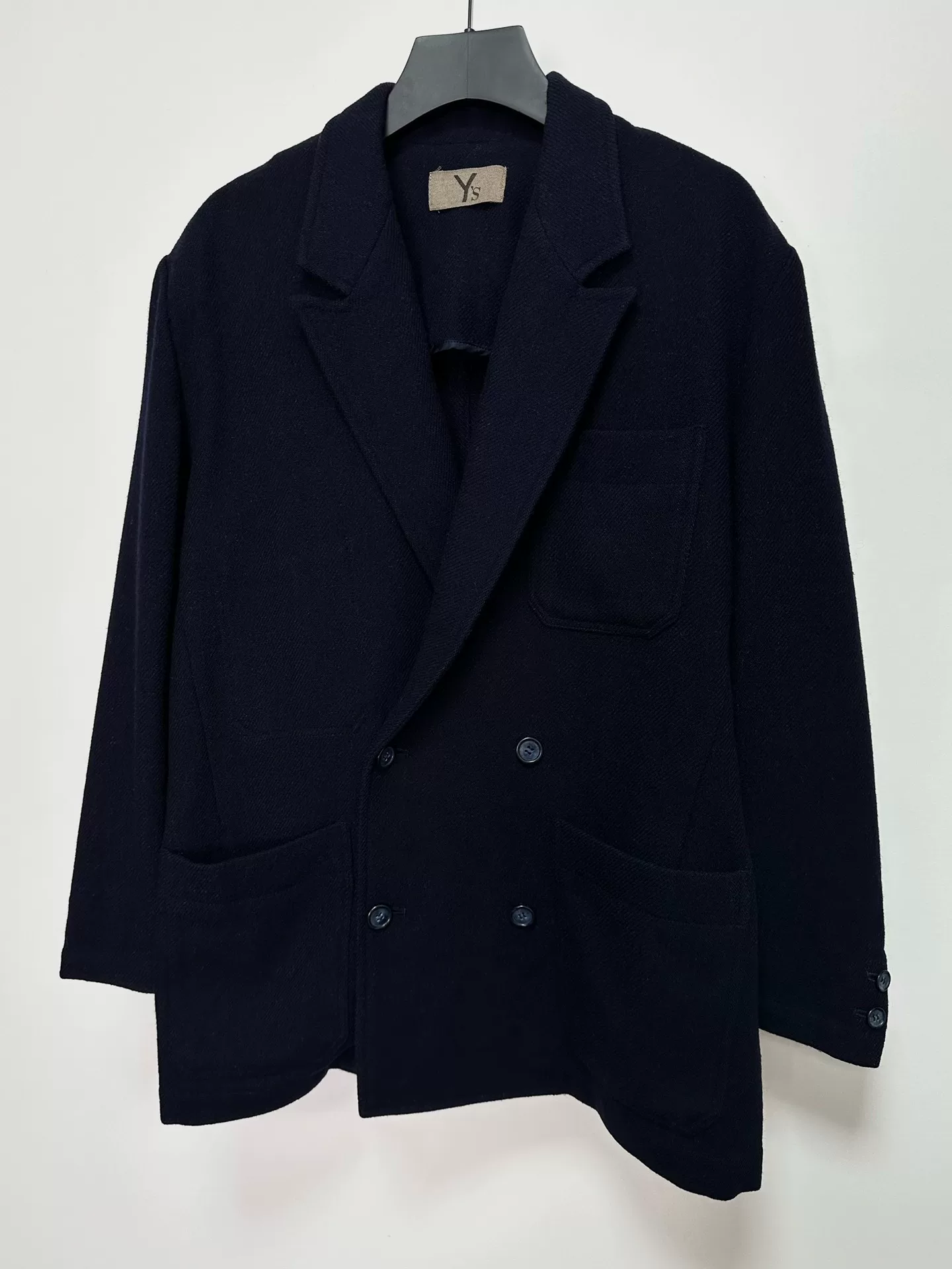 Yohji Yamamoto 1970s Early Double-Breasted Coat — front