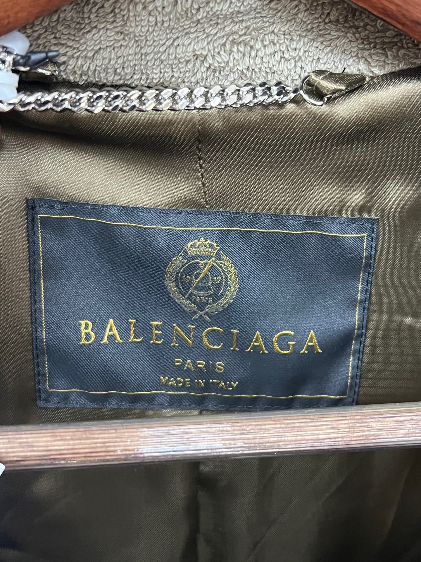 Balenciaga Double-Breasted Towel Coat — detail