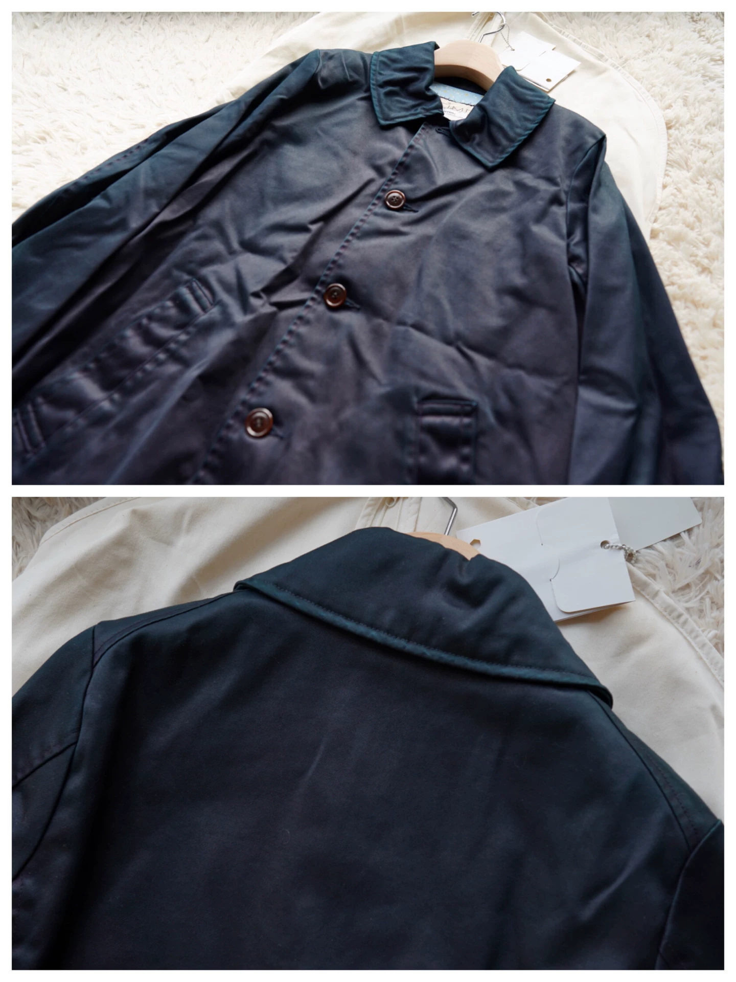 visvim Herge Coat Indigo Overdye Isetan Limited — front