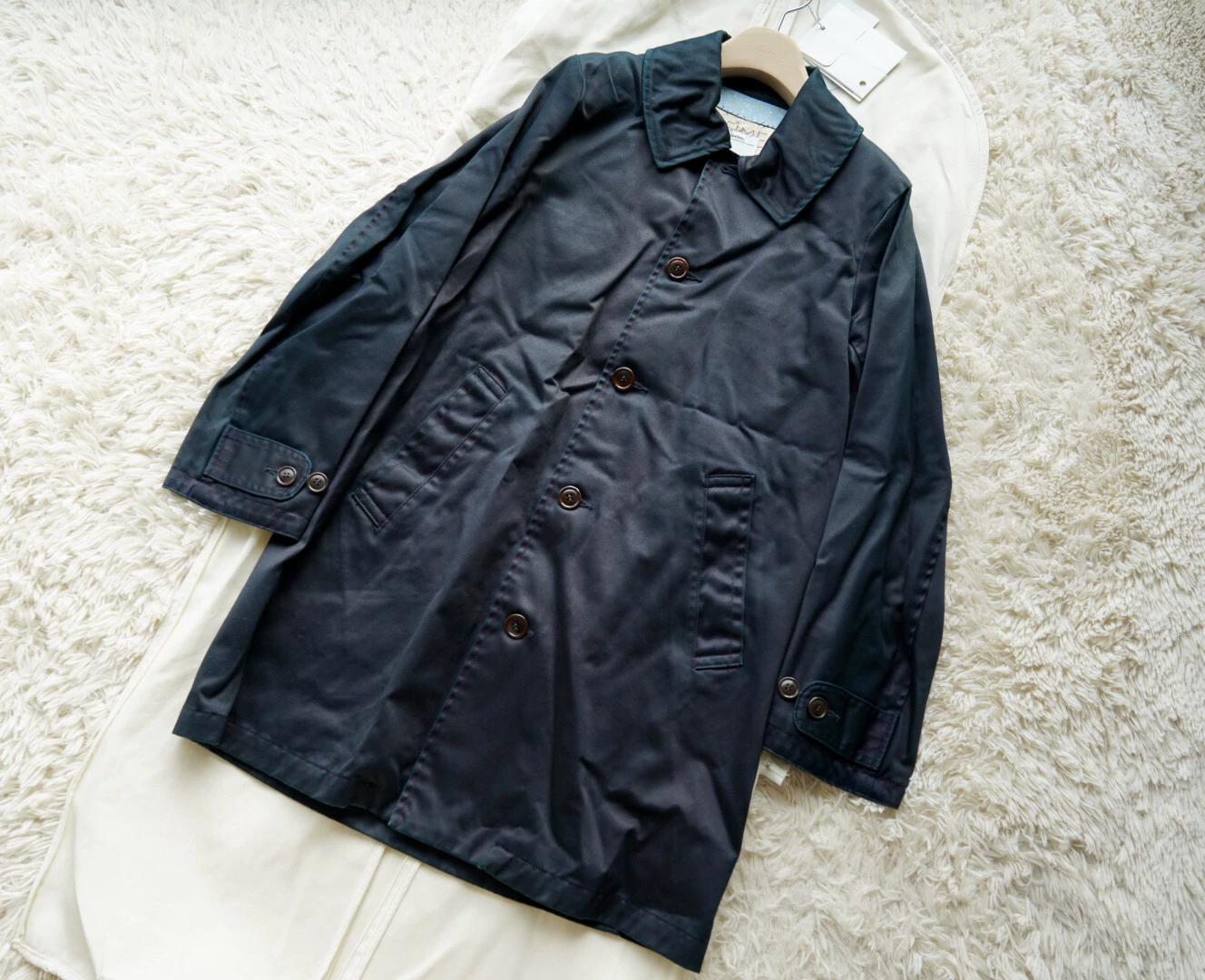 visvim Herge Coat Indigo Overdye Isetan Limited — detail