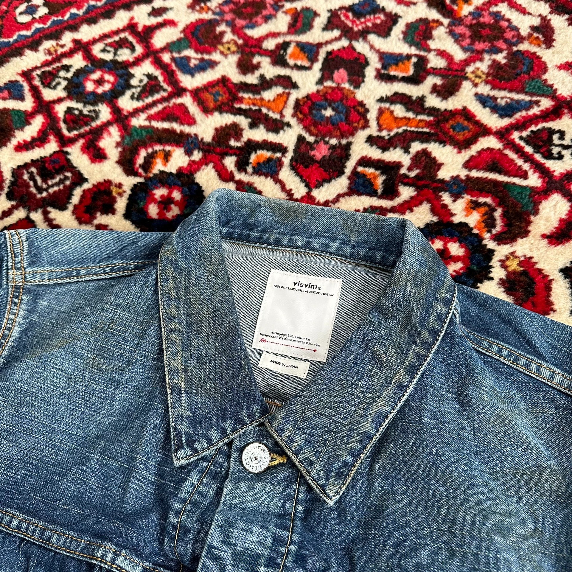 visvim 20SS 101 Dry999 Denim Jacket — label