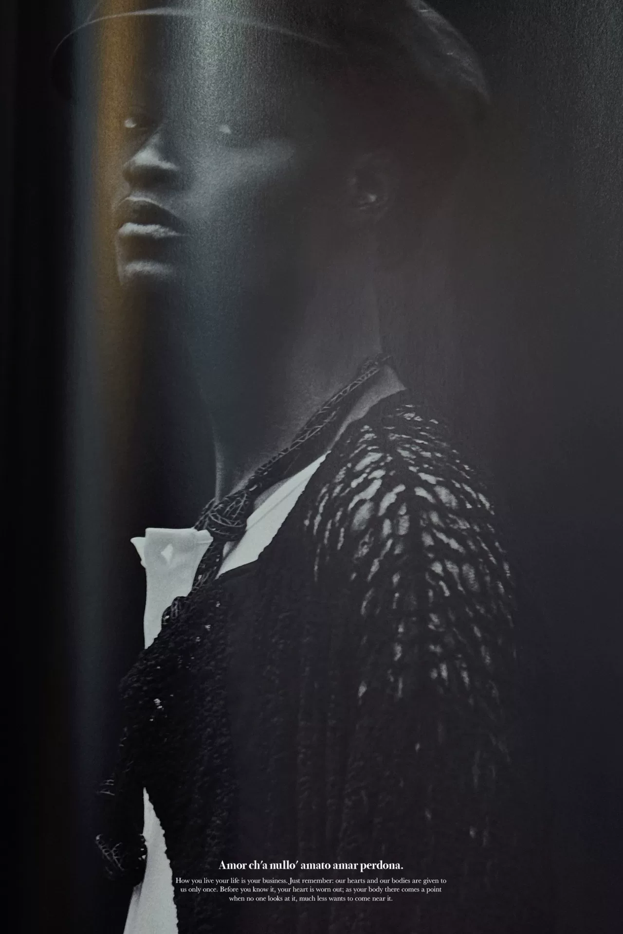 Yohji Yamamoto 23AW Openwork Wool Knit Top — back