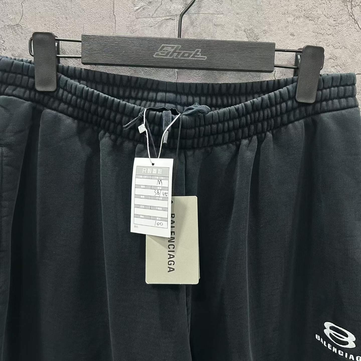 Balenciaga Distressed Embroidered Track Pants — back
