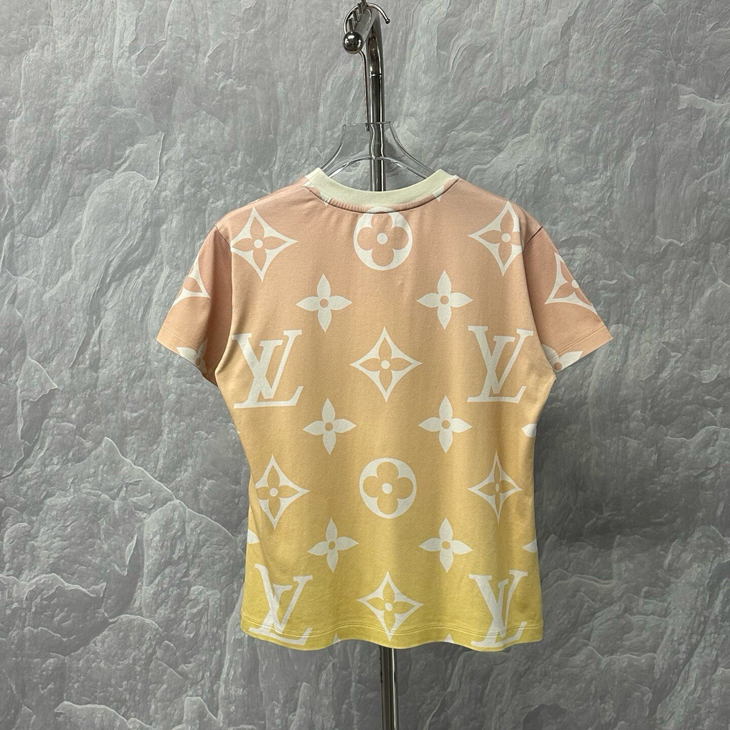 Louis Vuitton Gradient Print Short-Sleeve Top — back