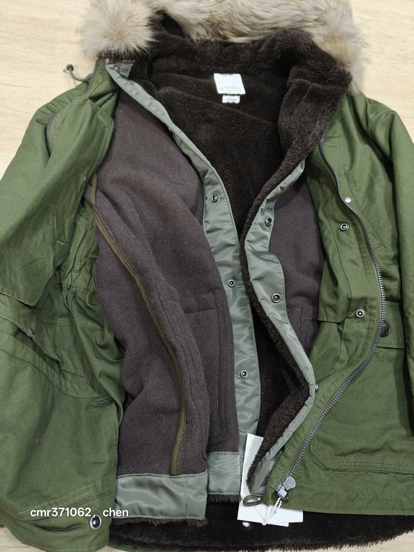 visvim Cold Bay Parka Wool Alpaca — label