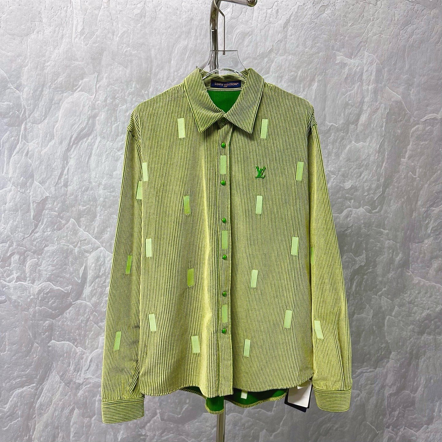 Louis Vuitton Logo Stripe Long-Sleeve Shirt