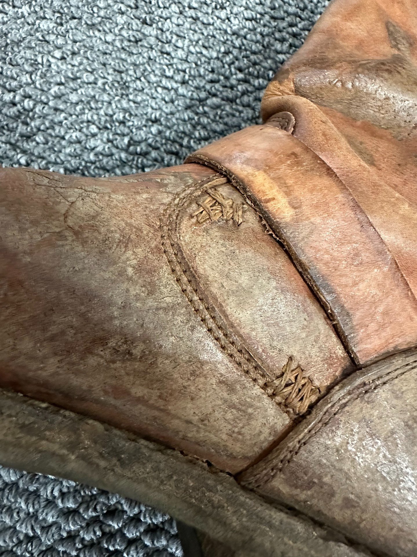 visvim ict mud-dyed two boots — detail