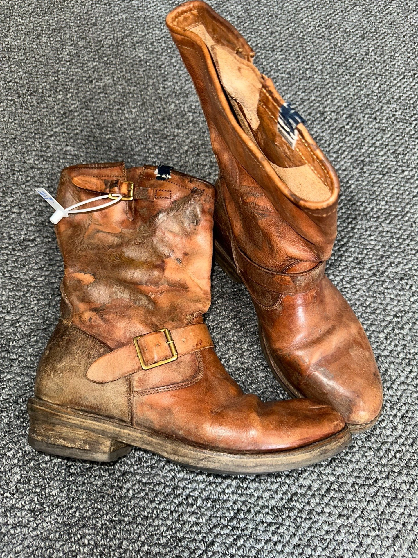 visvim ict mud-dyed two boots — front