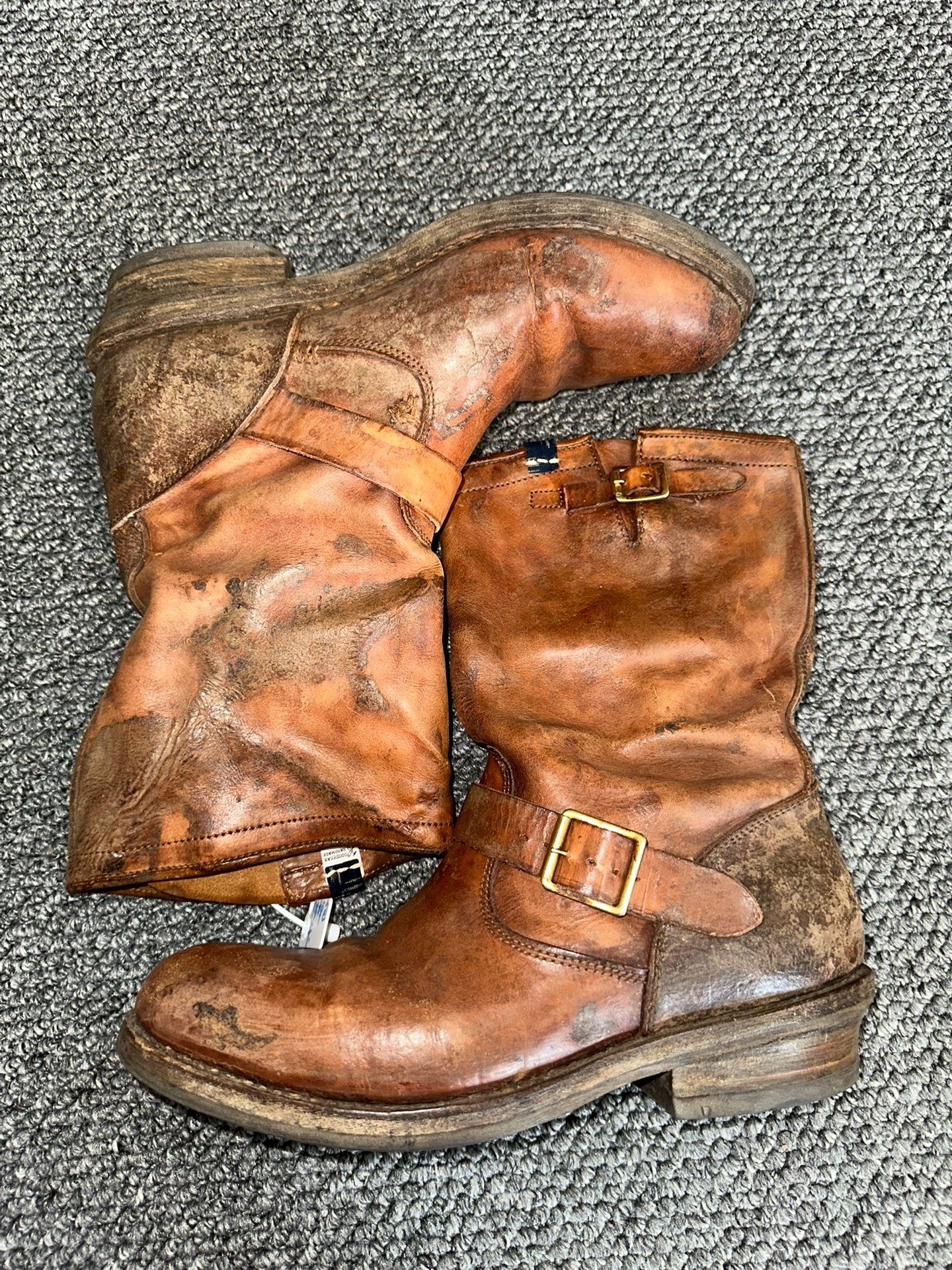 visvim ict mud-dyed two boots