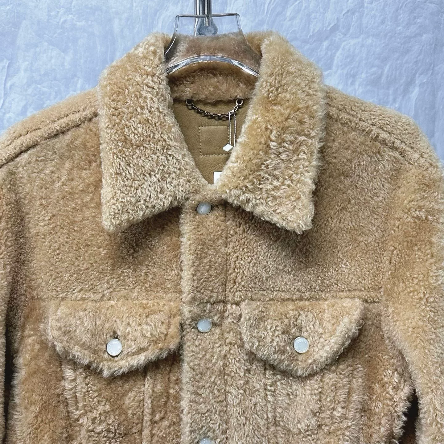 Louis Vuitton SS25 Shearling Collar Jacket — front