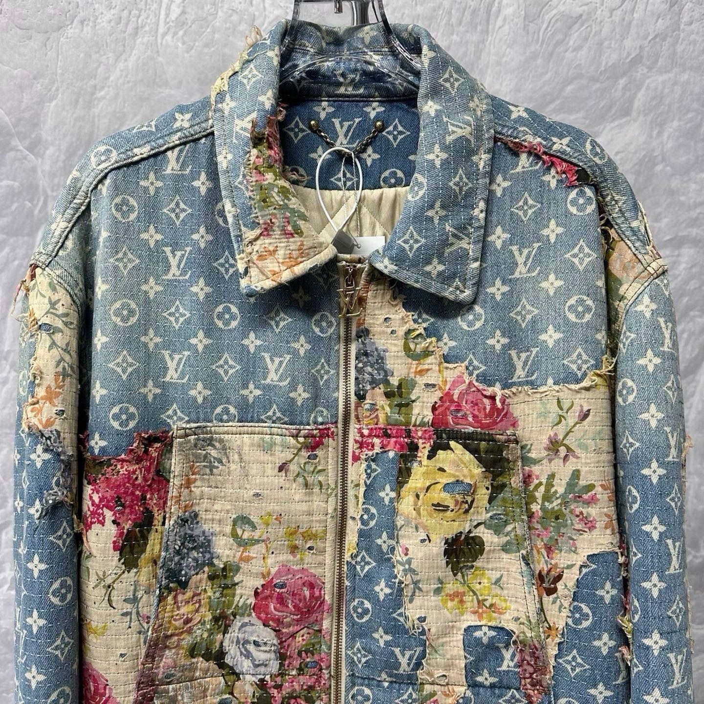 Louis Vuitton Floral Patchwork Denim Jacket — front