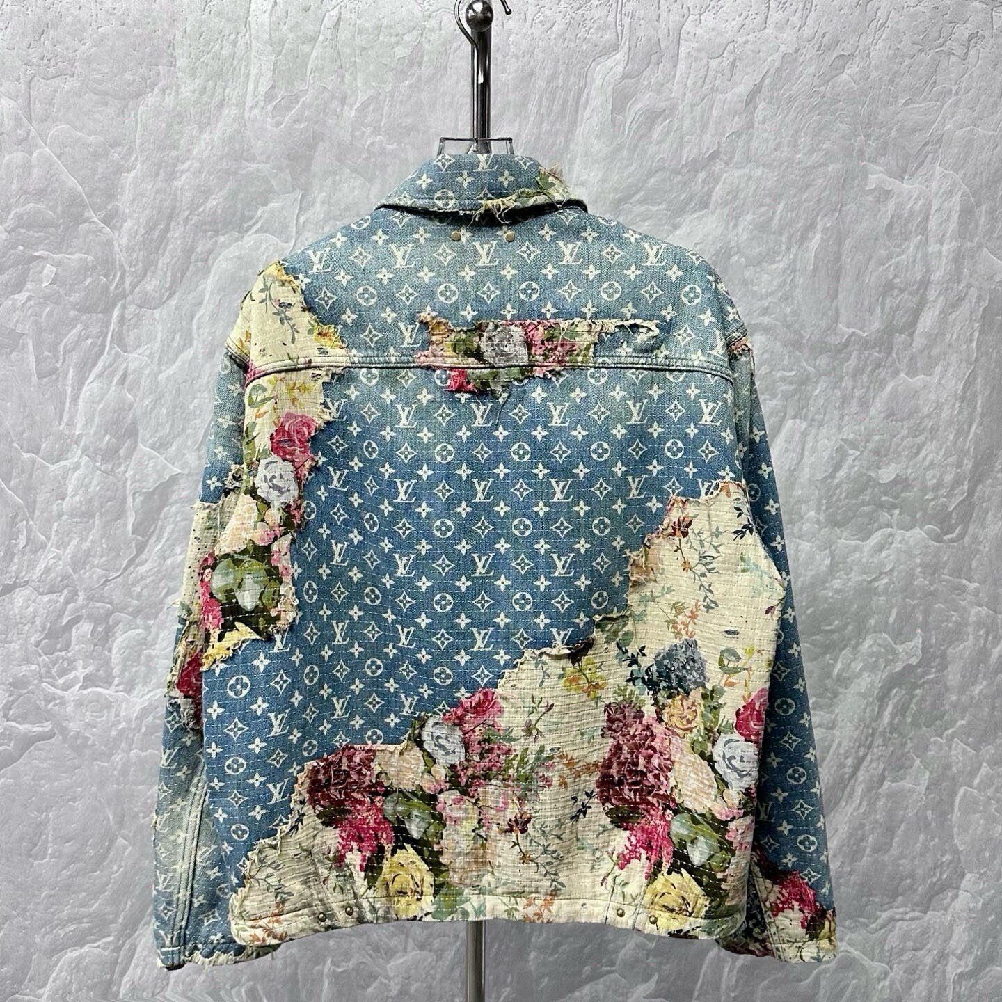 Louis Vuitton Floral Patchwork Denim Jacket — back