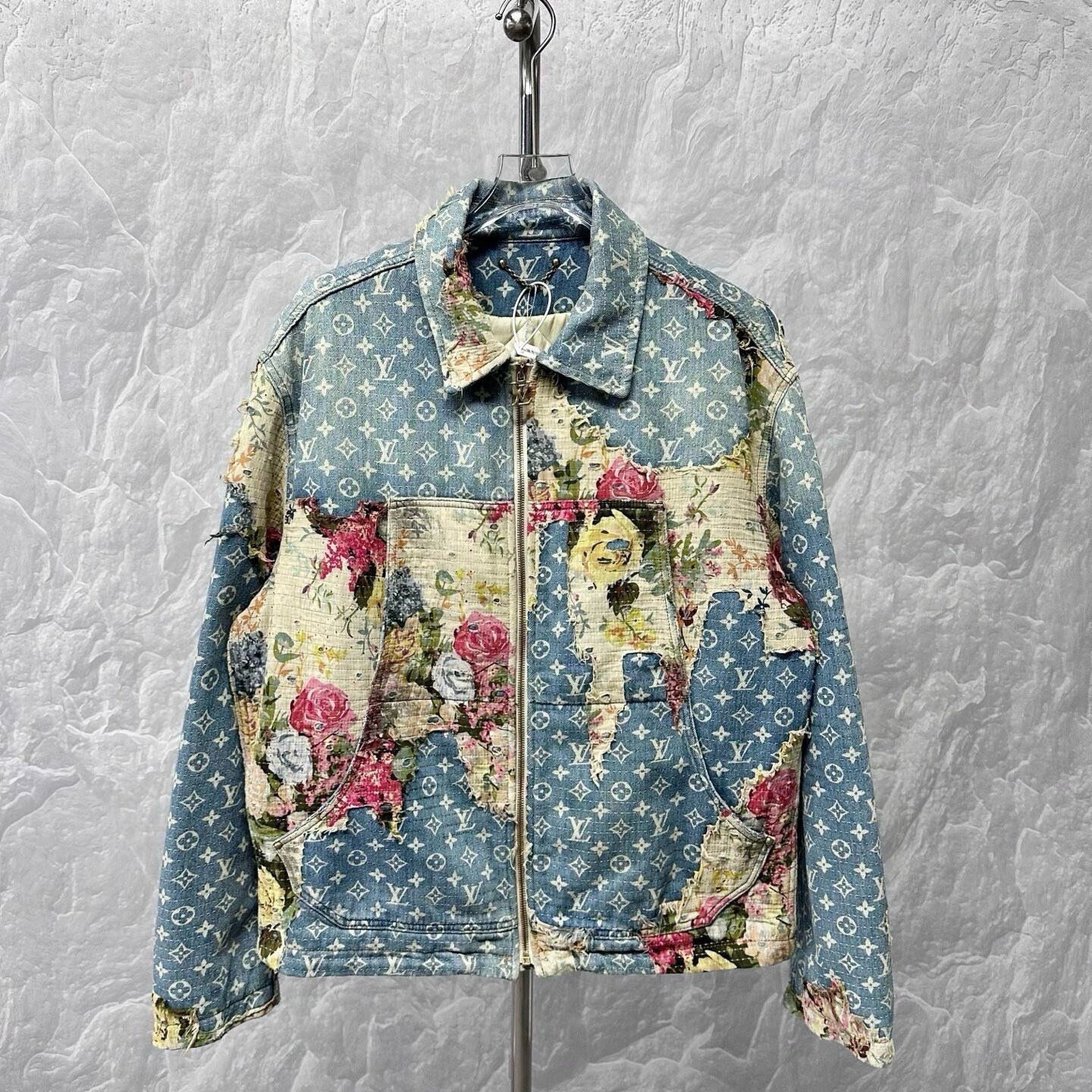 Louis Vuitton Floral Patchwork Denim Jacket