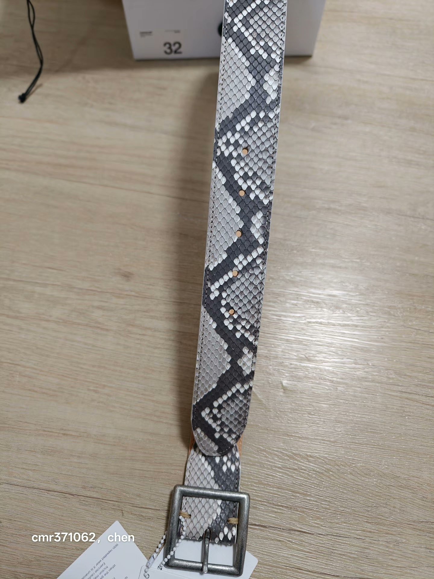 visvim 20ss Python Belt 40mm — back