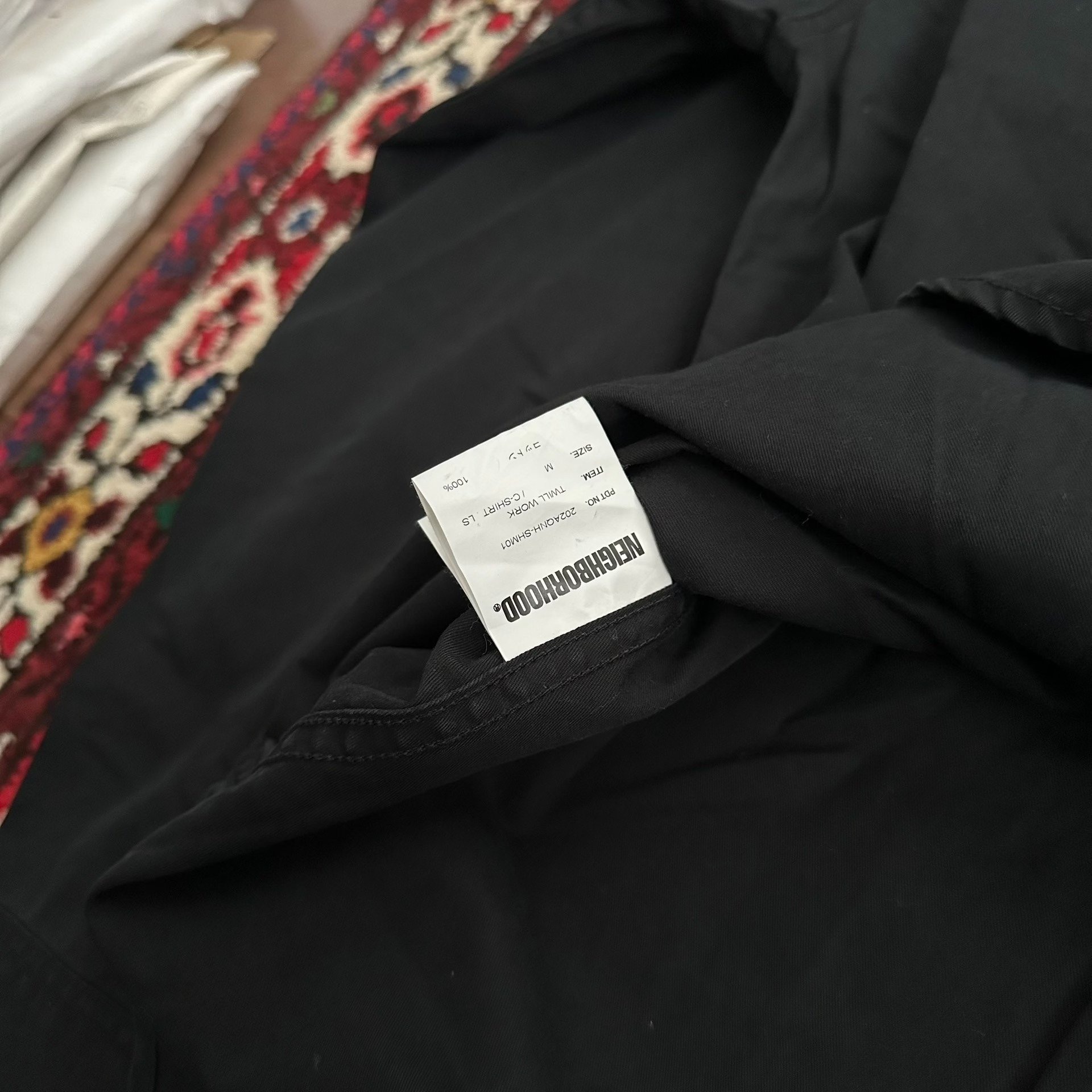 Neighborhood 20AW Black Shirt — back