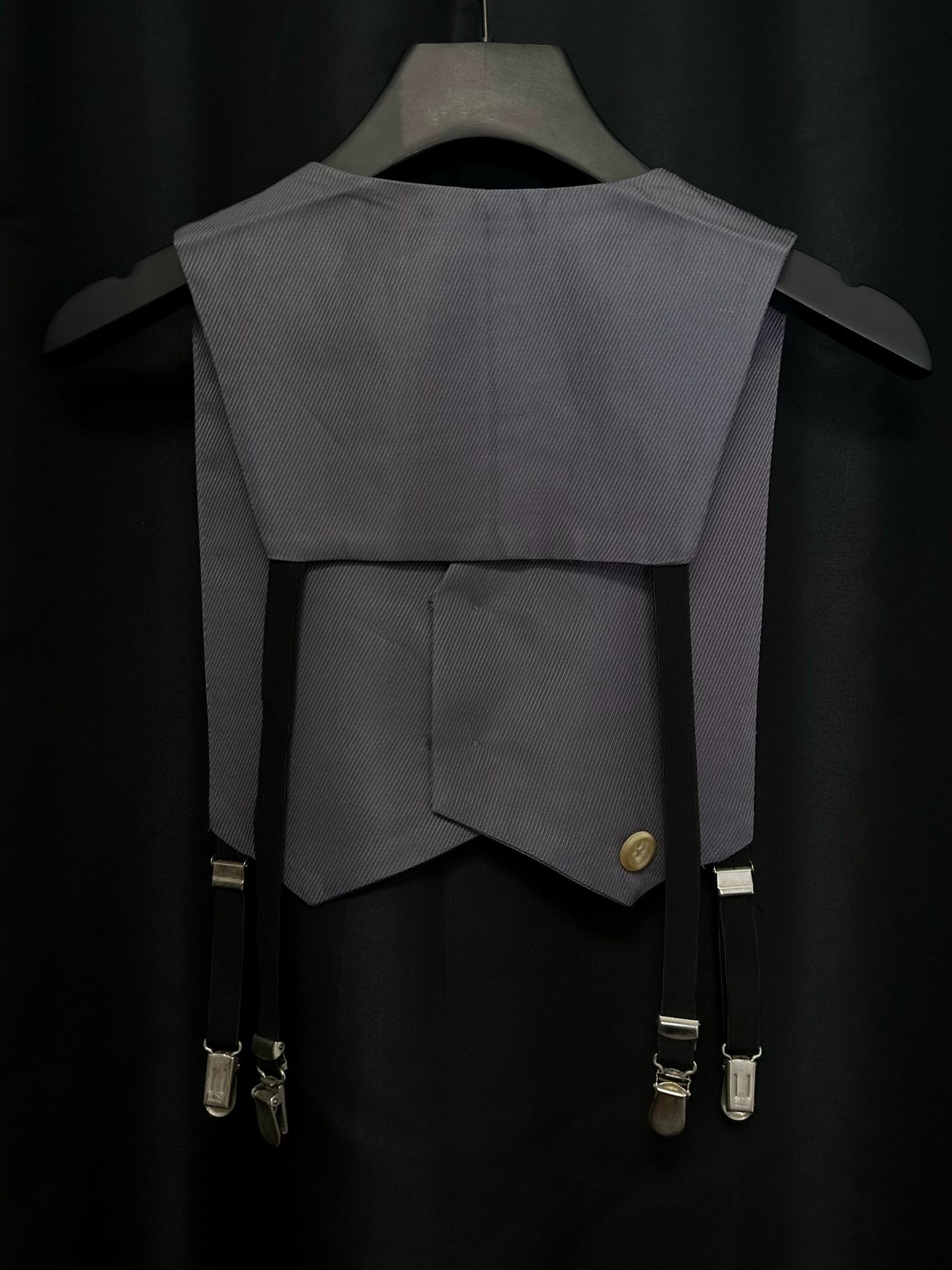 Yohji Yamamoto 1980s Short Suspender Vest — detail