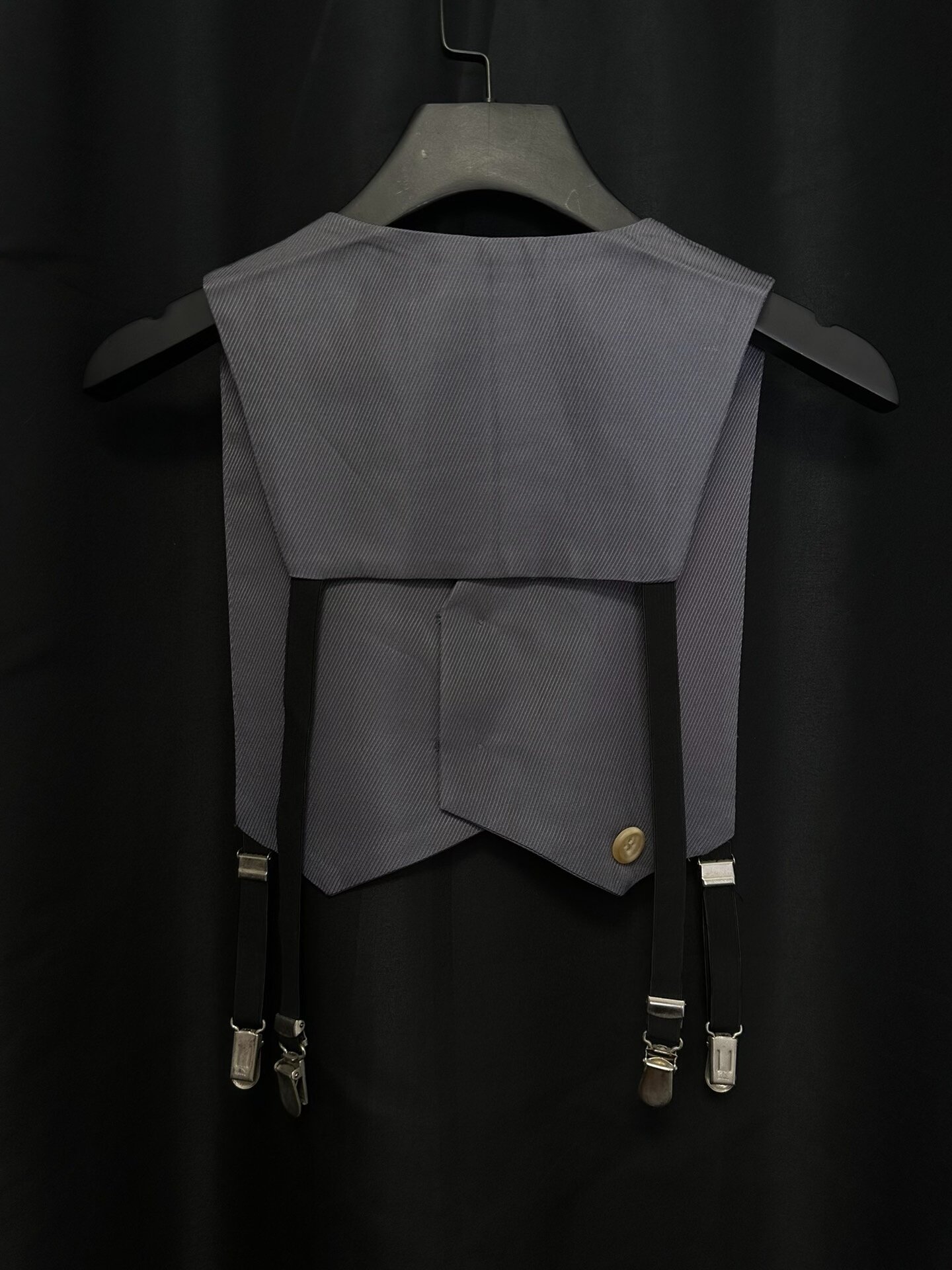 Yohji Yamamoto 1980s Short Suspender Vest — front