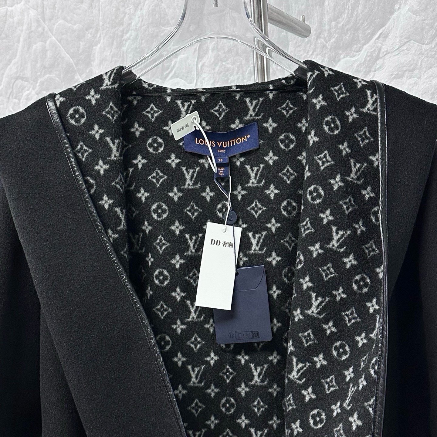 Louis Vuitton Monogram Lined Hooded Coat — back