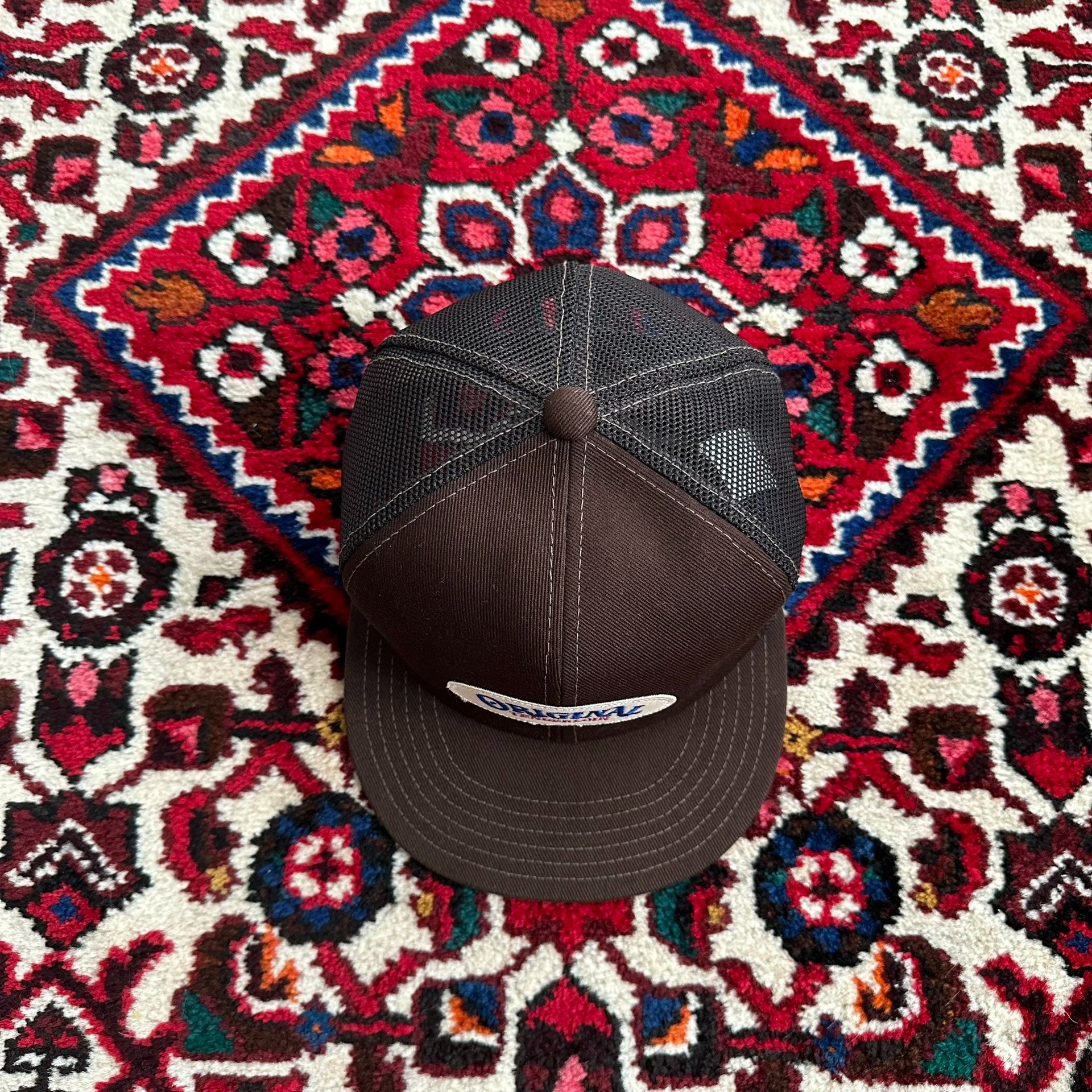 Trucker Mesh Cap with Oval Logo — front