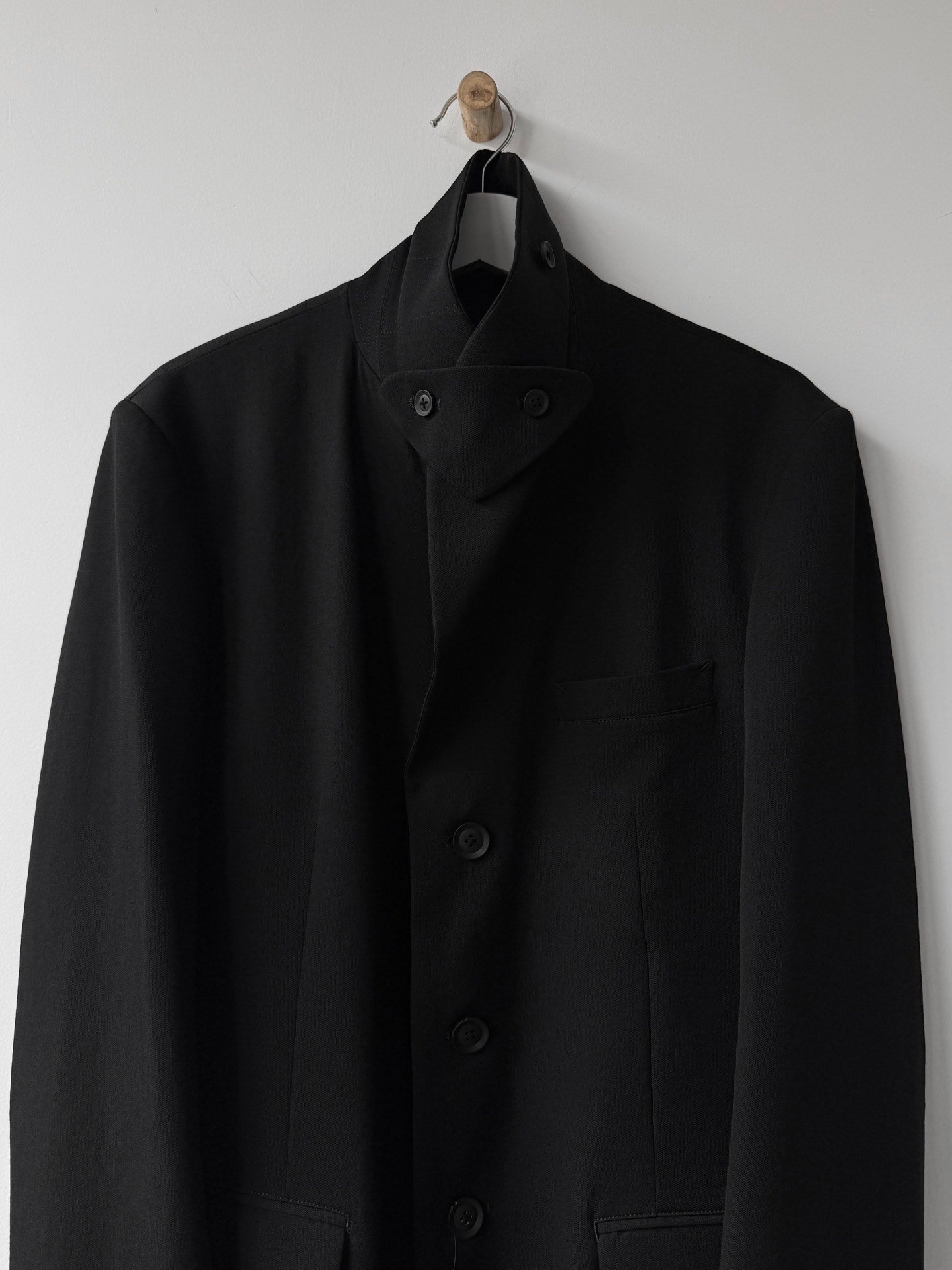Yohji Yamamoto 23AW Doctor's Wool Coat — label