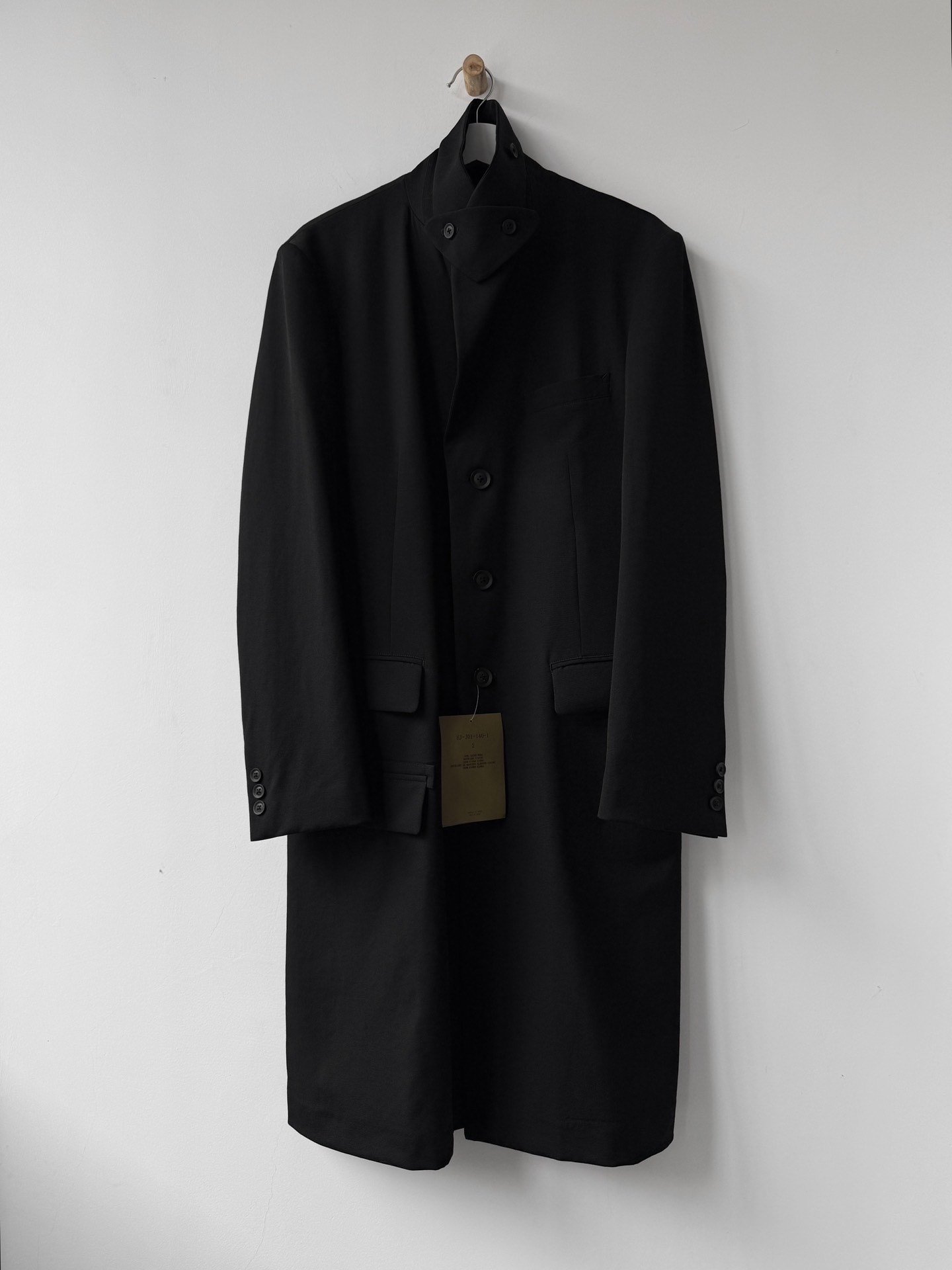 Yohji Yamamoto 23AW Doctor's Wool Coat — detail