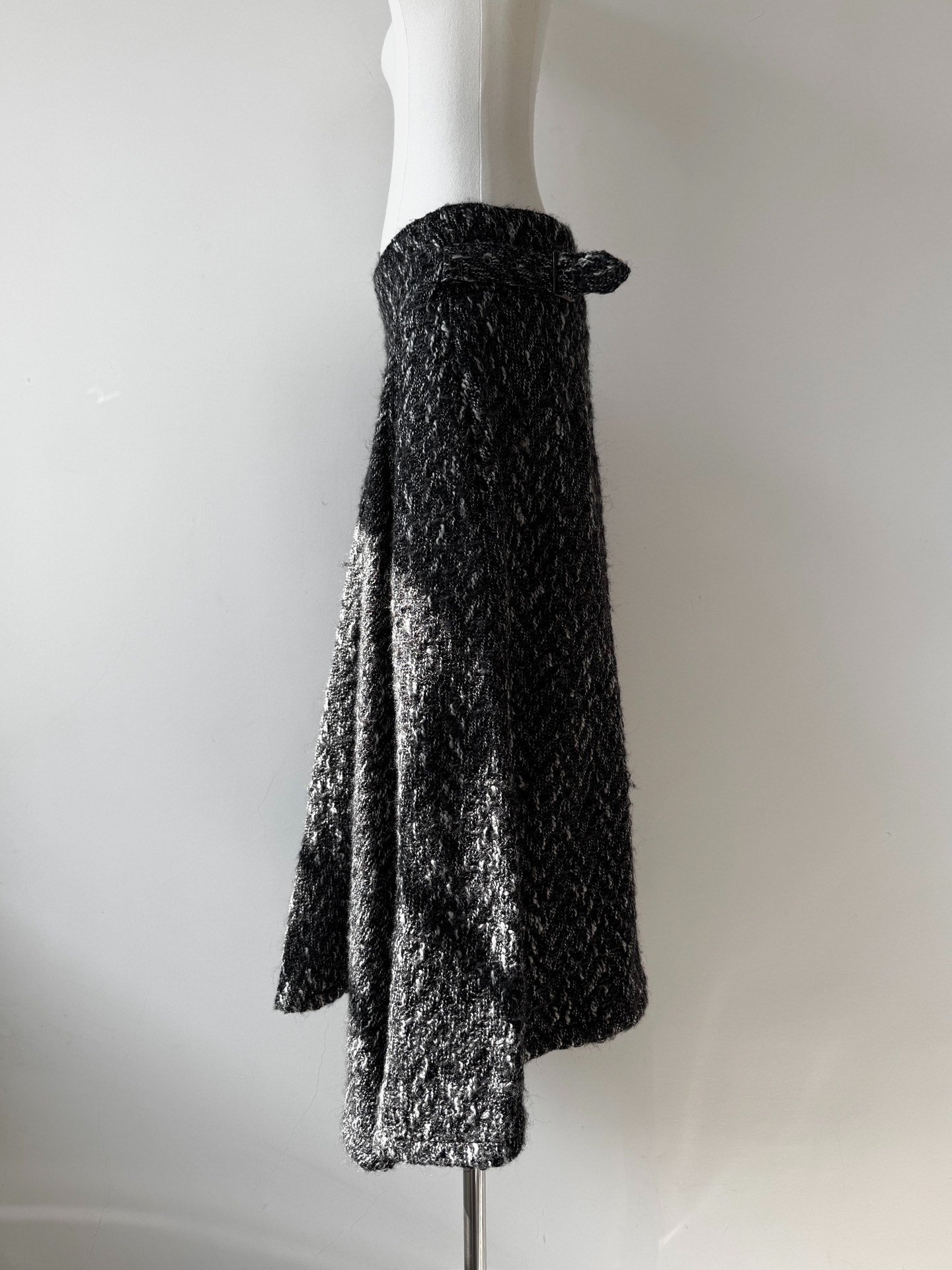 Yohji Yamamoto Y's 06AW Tweed Skirt — detail