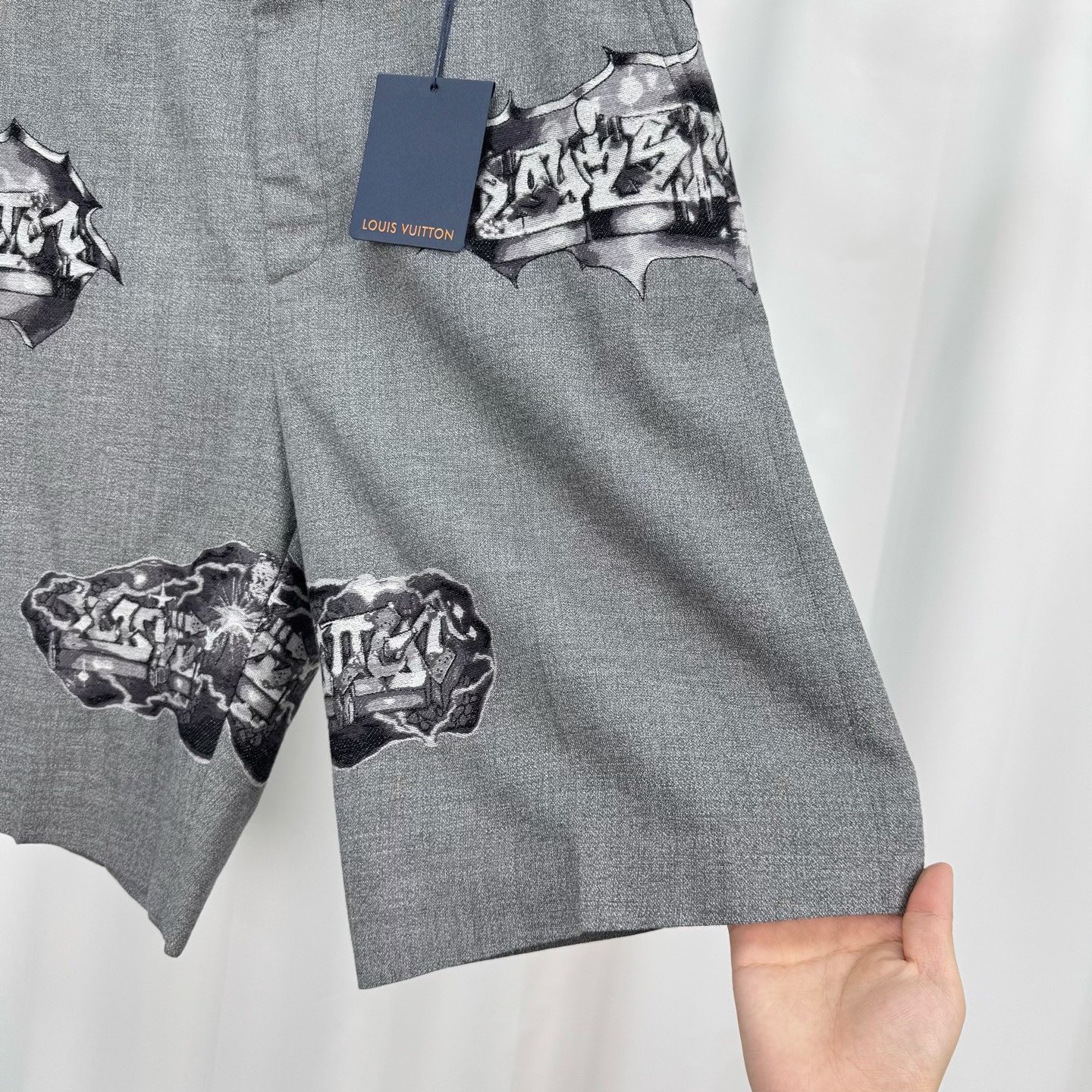 Louis Vuitton Graffiti Wool Tailored Shorts — back