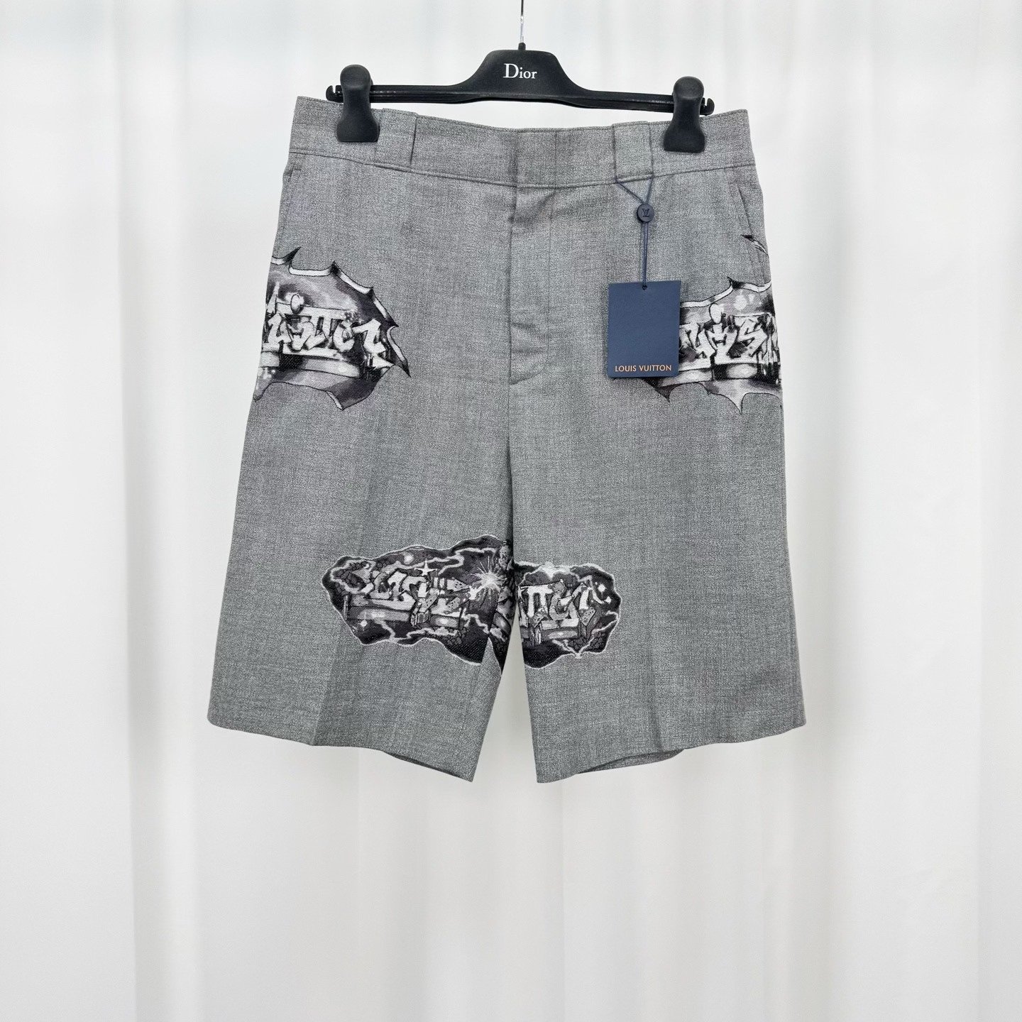 Louis Vuitton Graffiti Wool Tailored Shorts