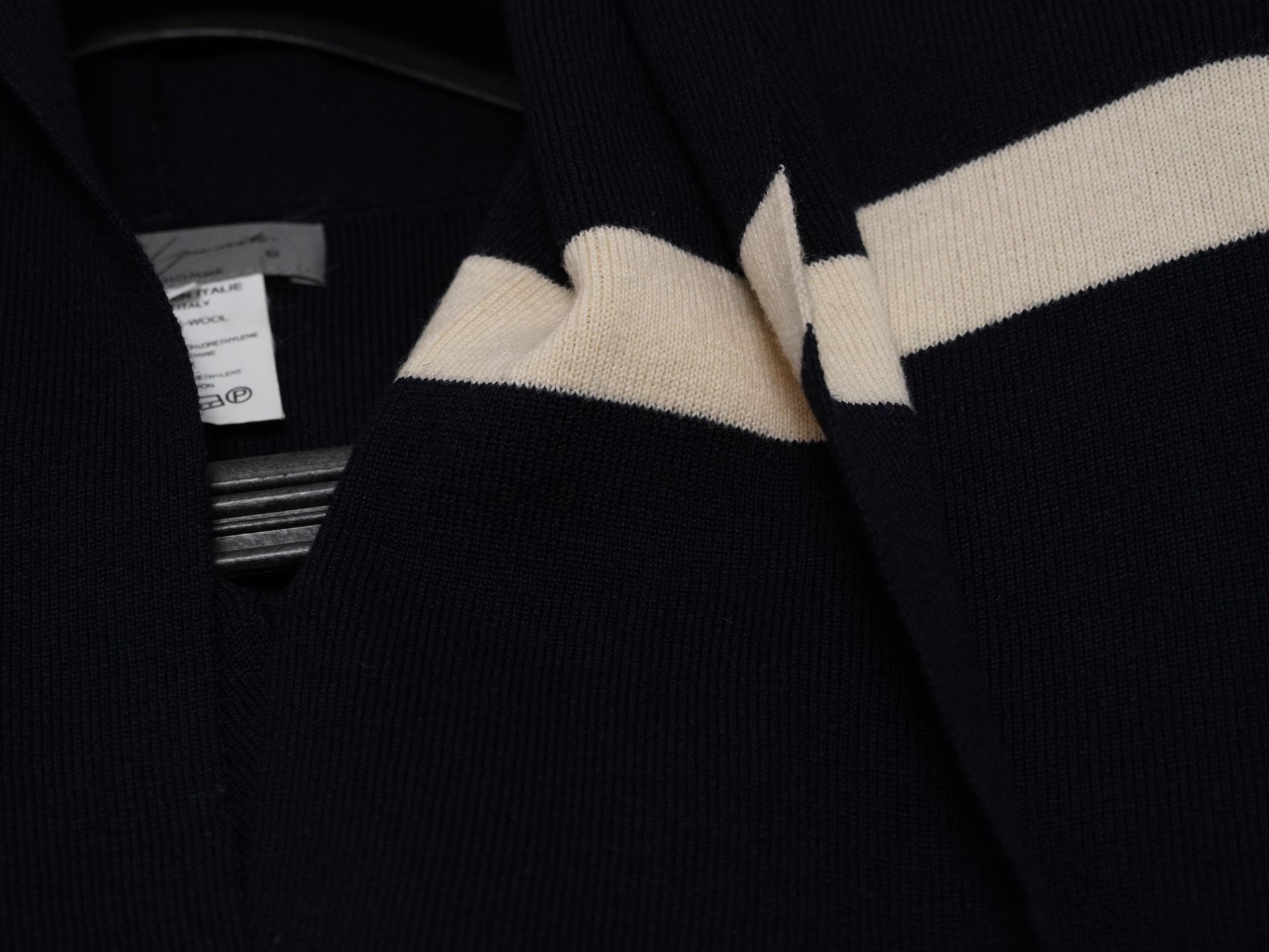 Yohji Yamamoto 1980ss Navy Collar Sweater — label
