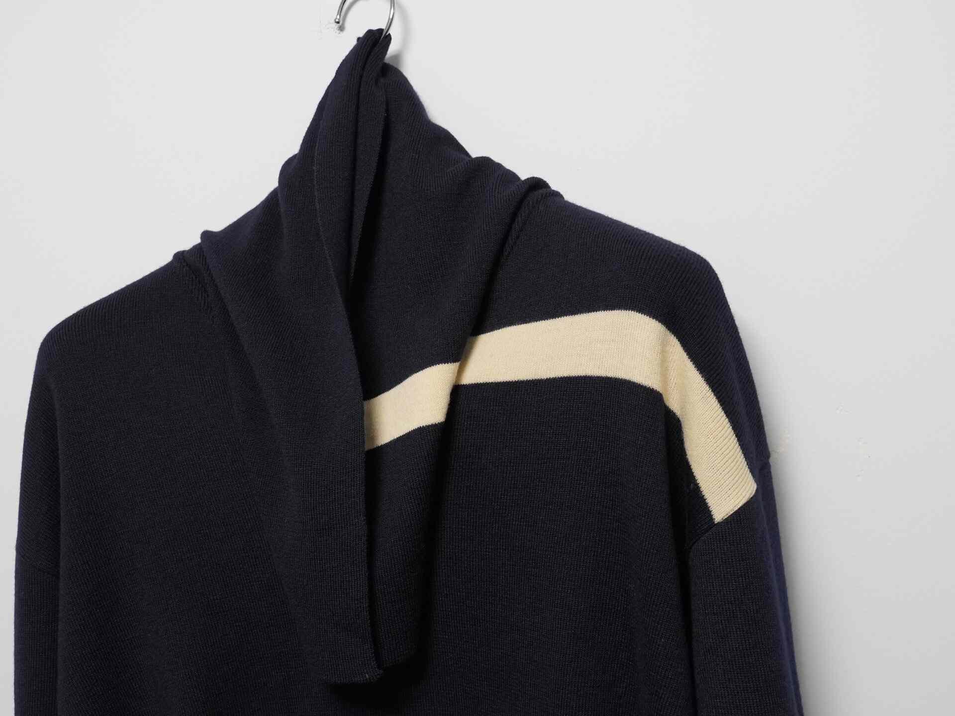 Yohji Yamamoto 1980ss Navy Collar Sweater — back