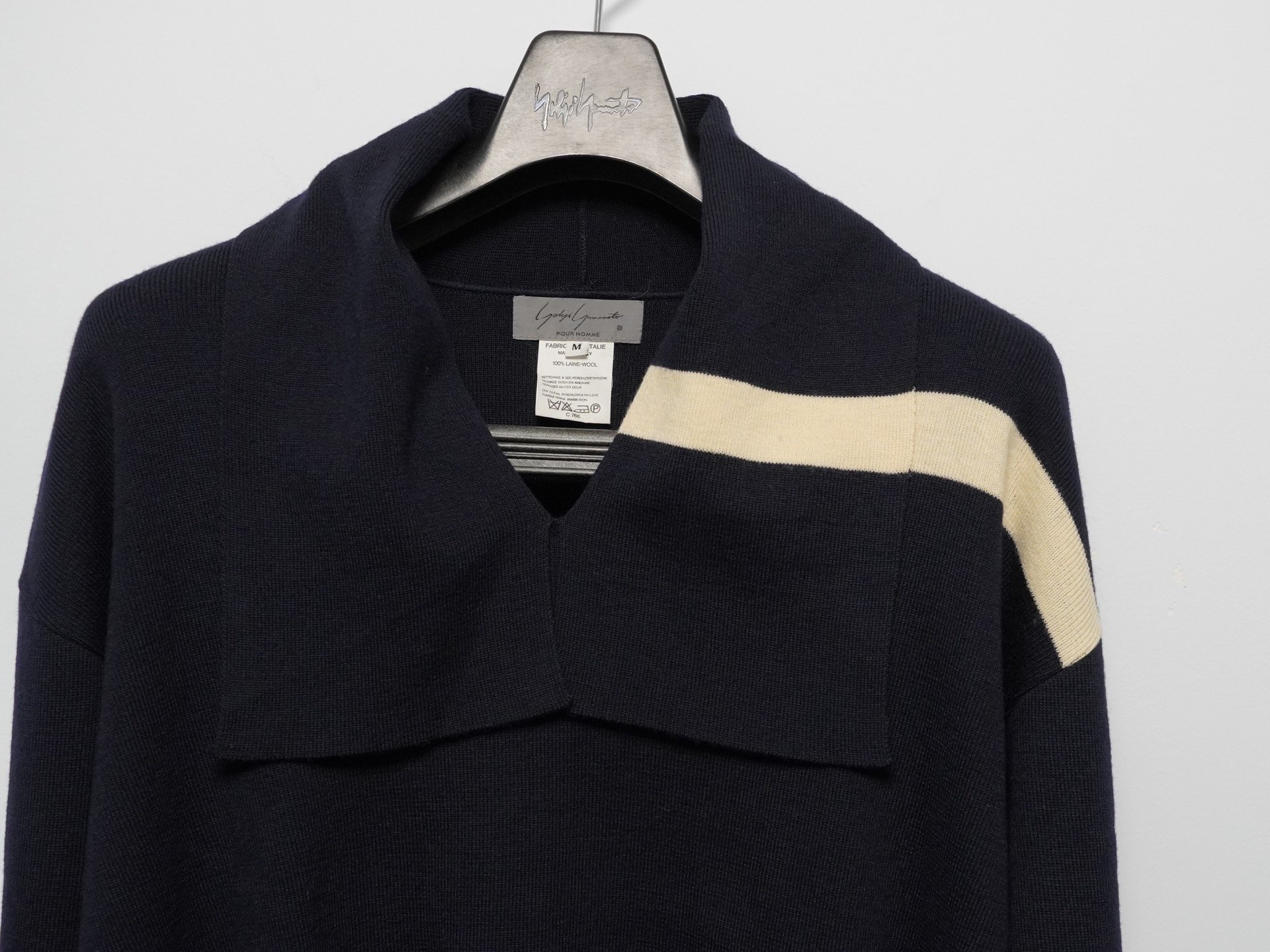 Yohji Yamamoto 1980ss Navy Collar Sweater — front