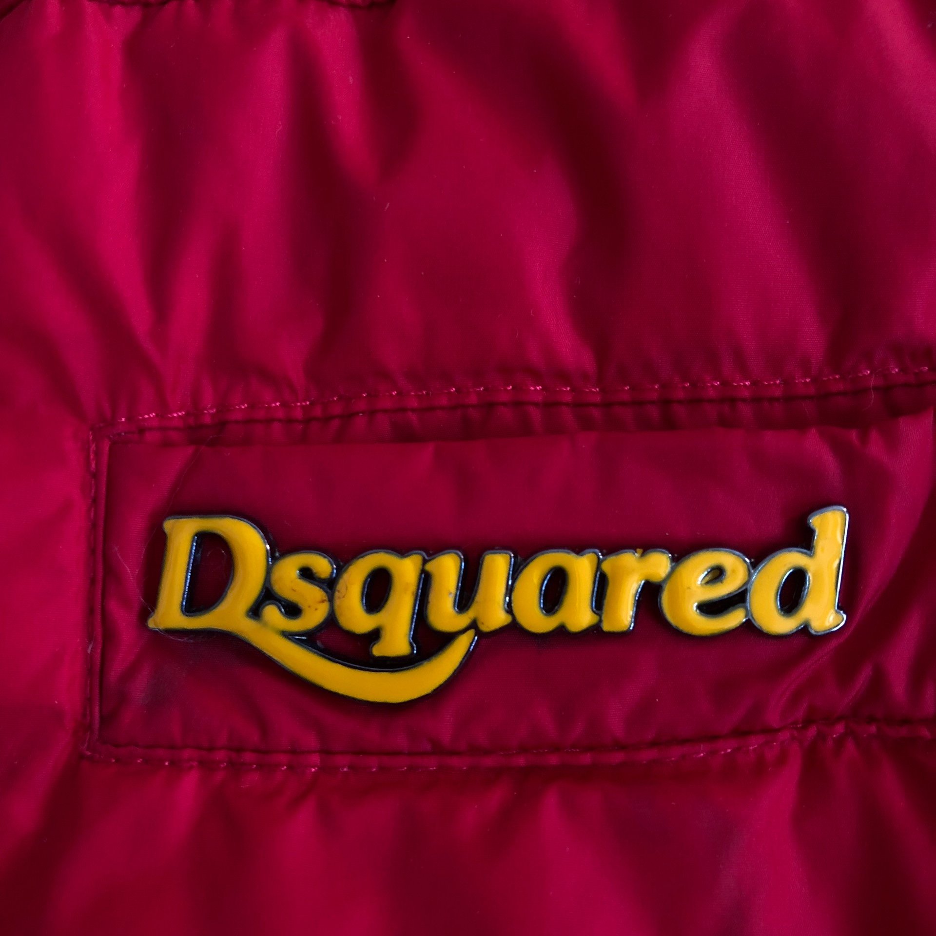 Dsquared2 Red Puffer Jacket — front