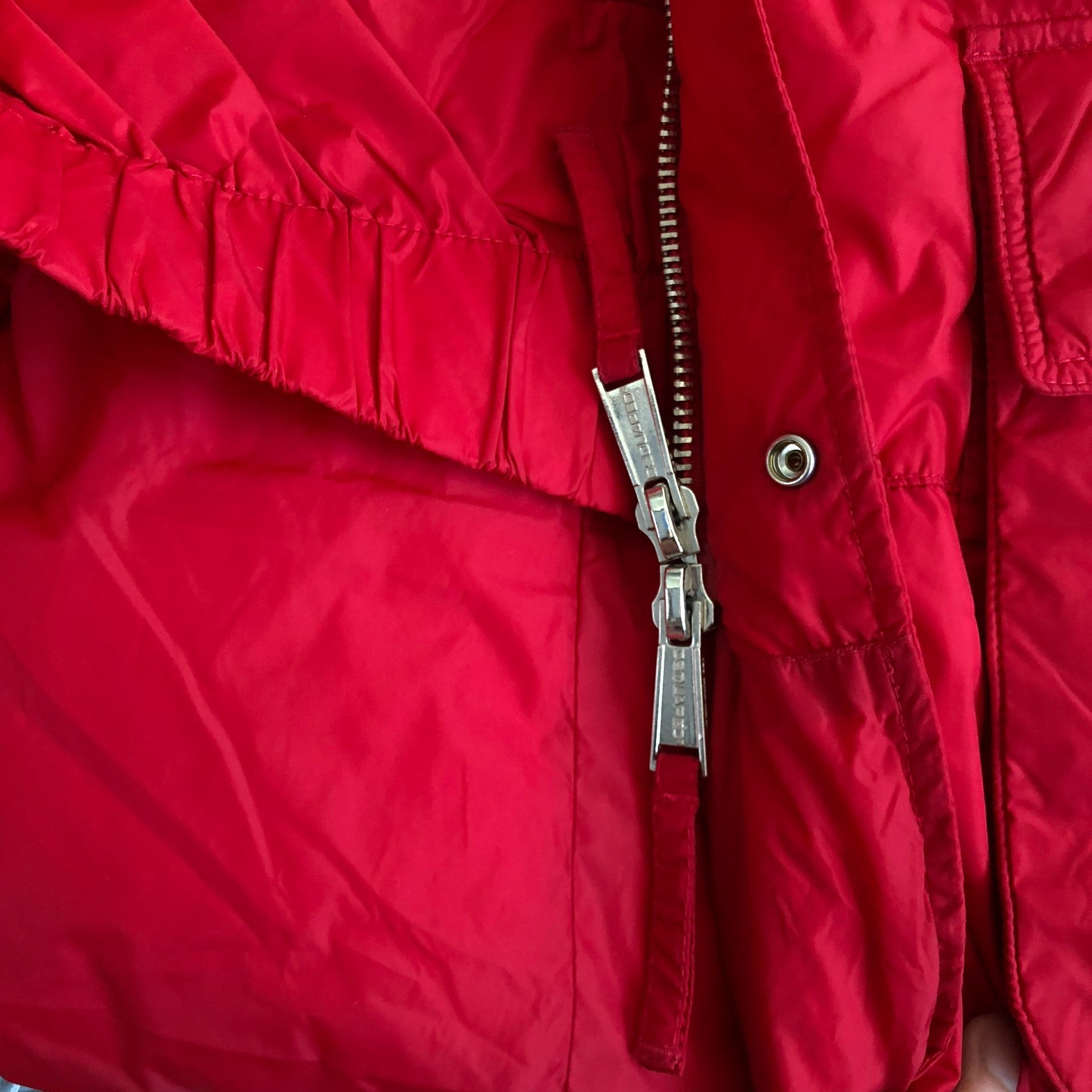 Dsquared2 Red Puffer Jacket — label