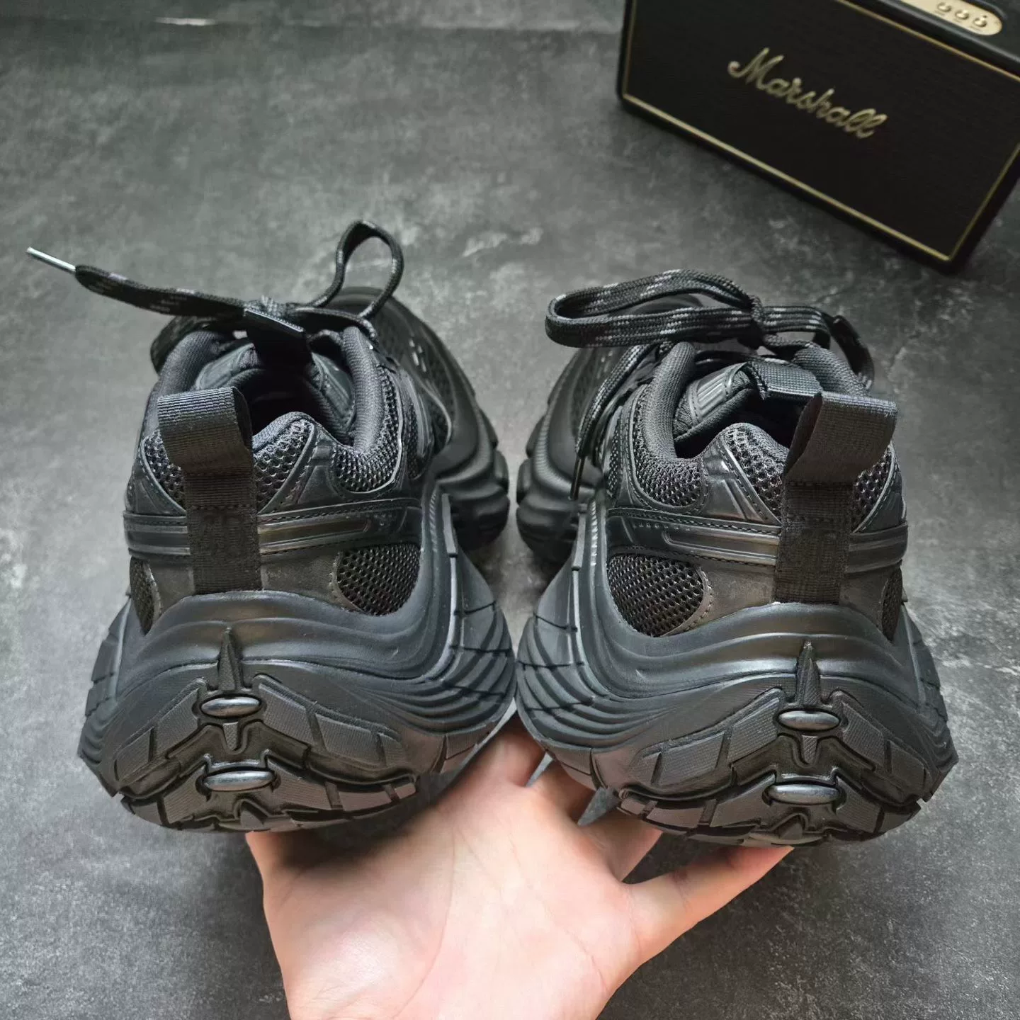 Balenciaga 10XL Black Dad Shoes — back