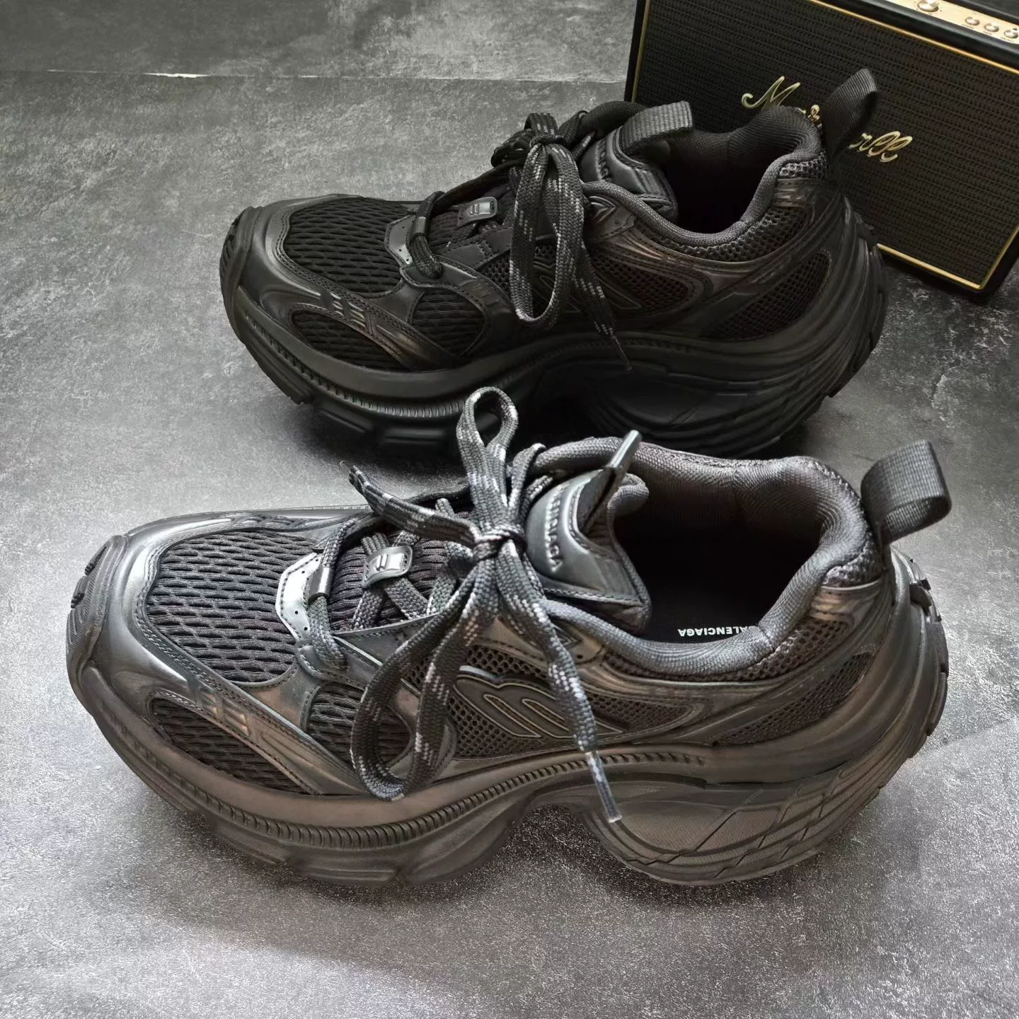 Balenciaga 10XL Black Dad Shoes — front