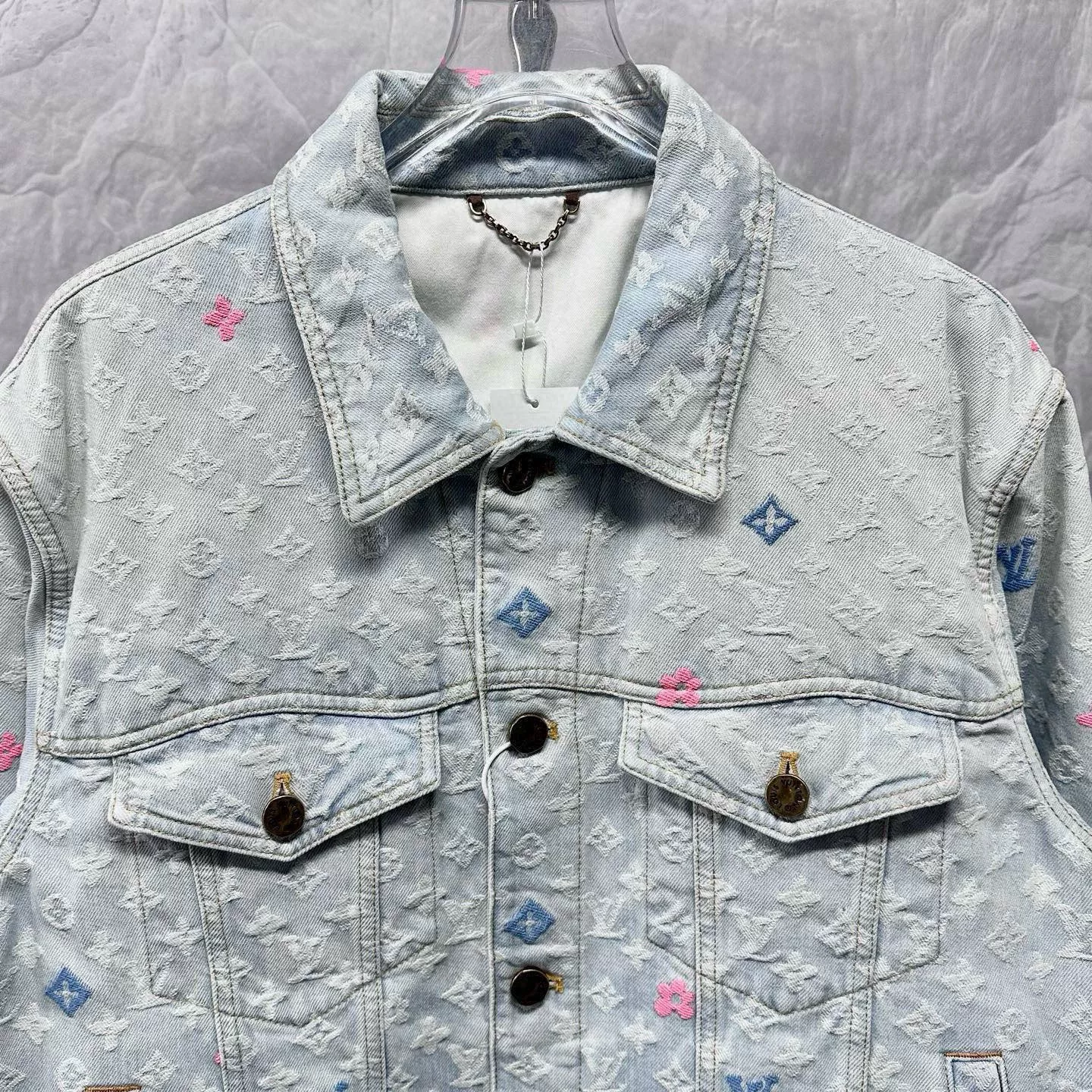 Louis Vuitton Tyler FW24 Embroidered Denim Jacket — detail