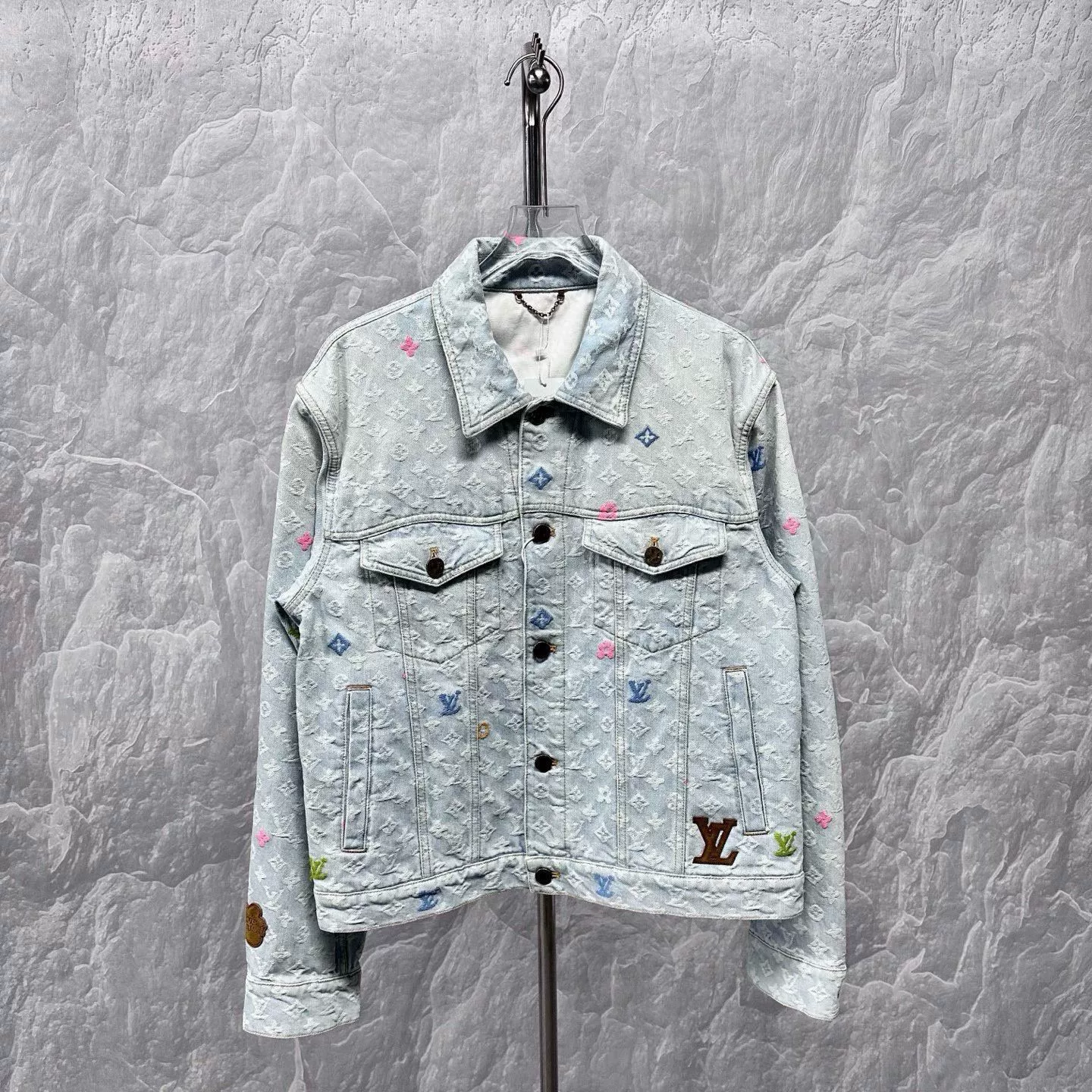 Louis Vuitton Tyler FW24 Embroidered Denim Jacket — front