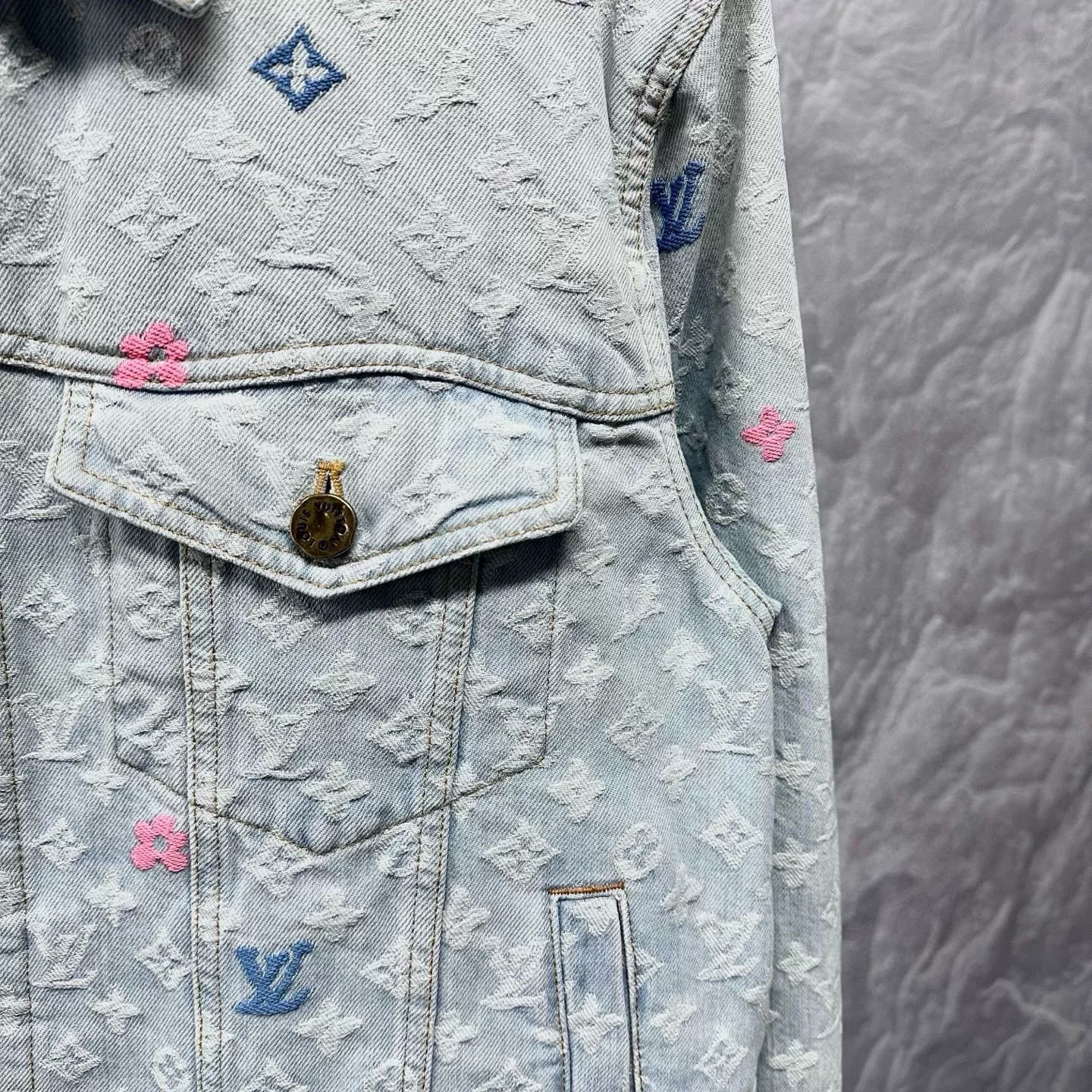 Louis Vuitton Tyler FW24 Embroidered Denim Jacket — back