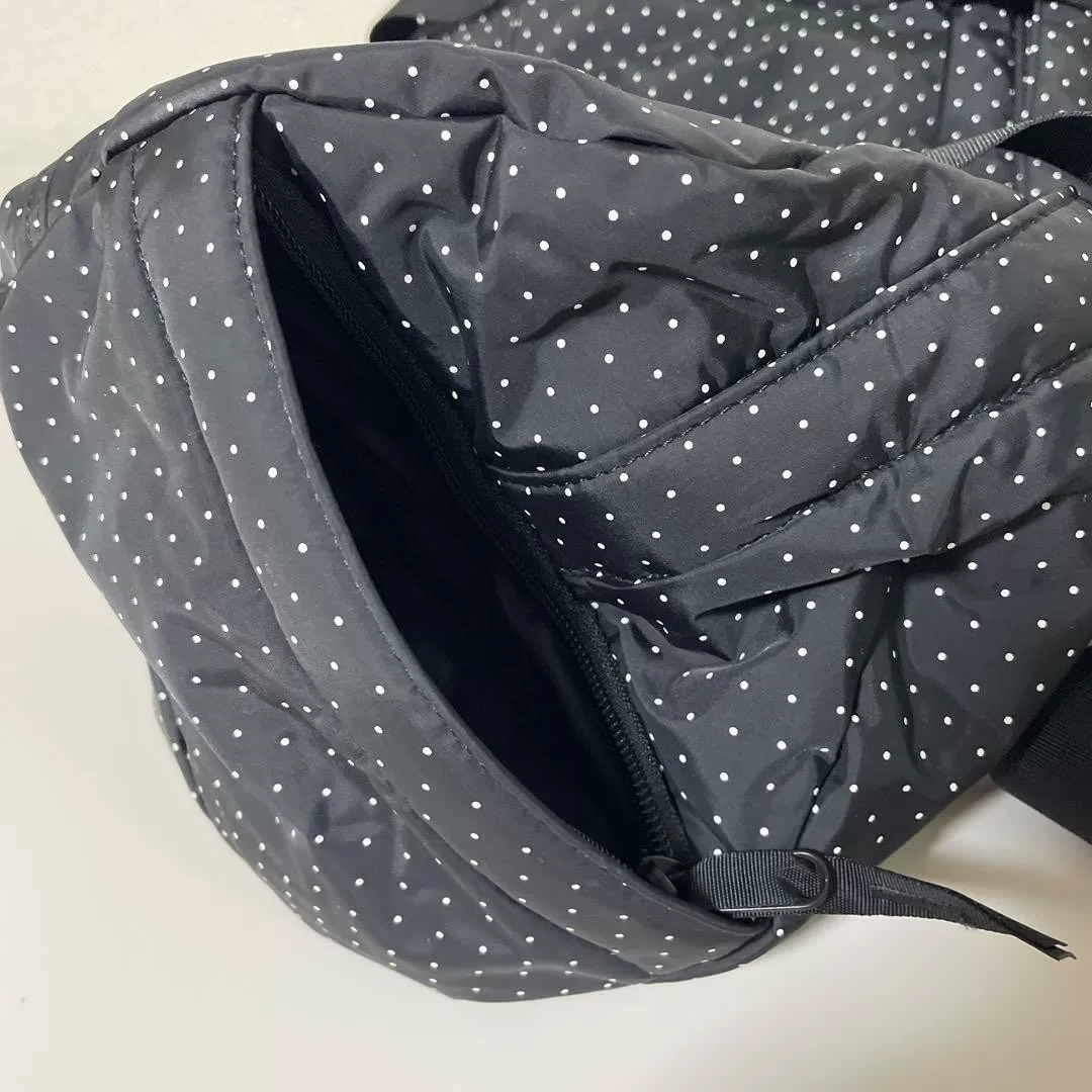 Head Porter Black Beauty Dot Boston Bag — back