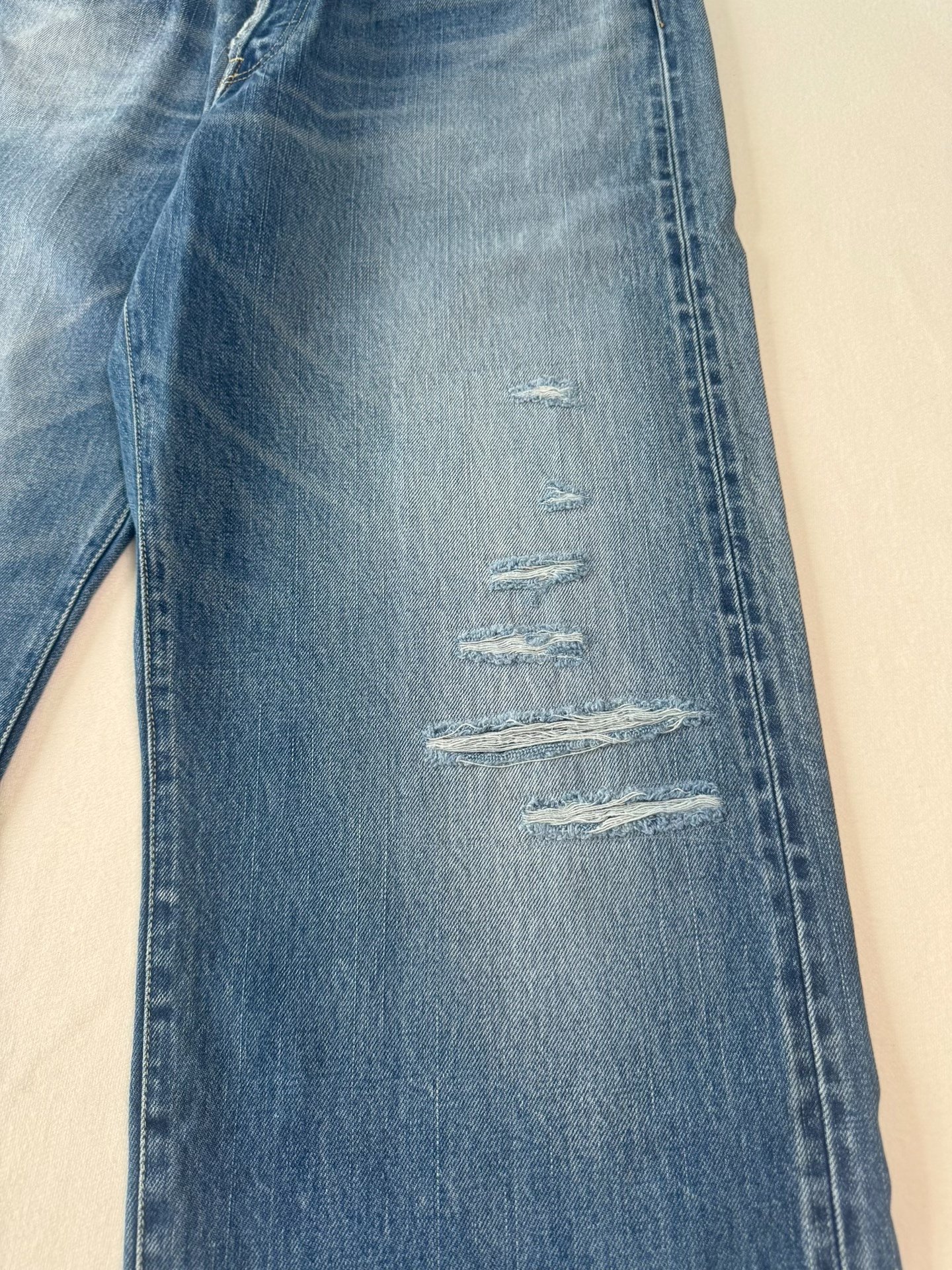 Visvim Social Sculpture 01 Wide Damaged Jeans — back