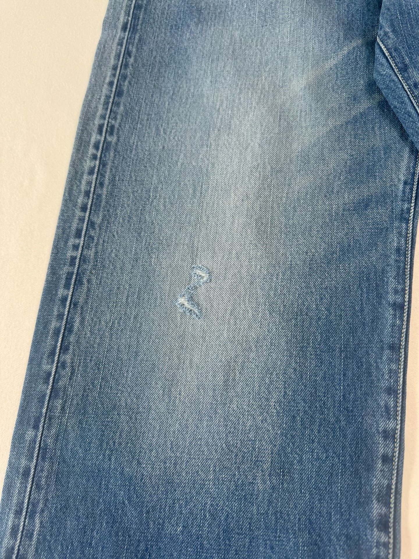 Visvim Social Sculpture 01 Wide Damaged Jeans — label