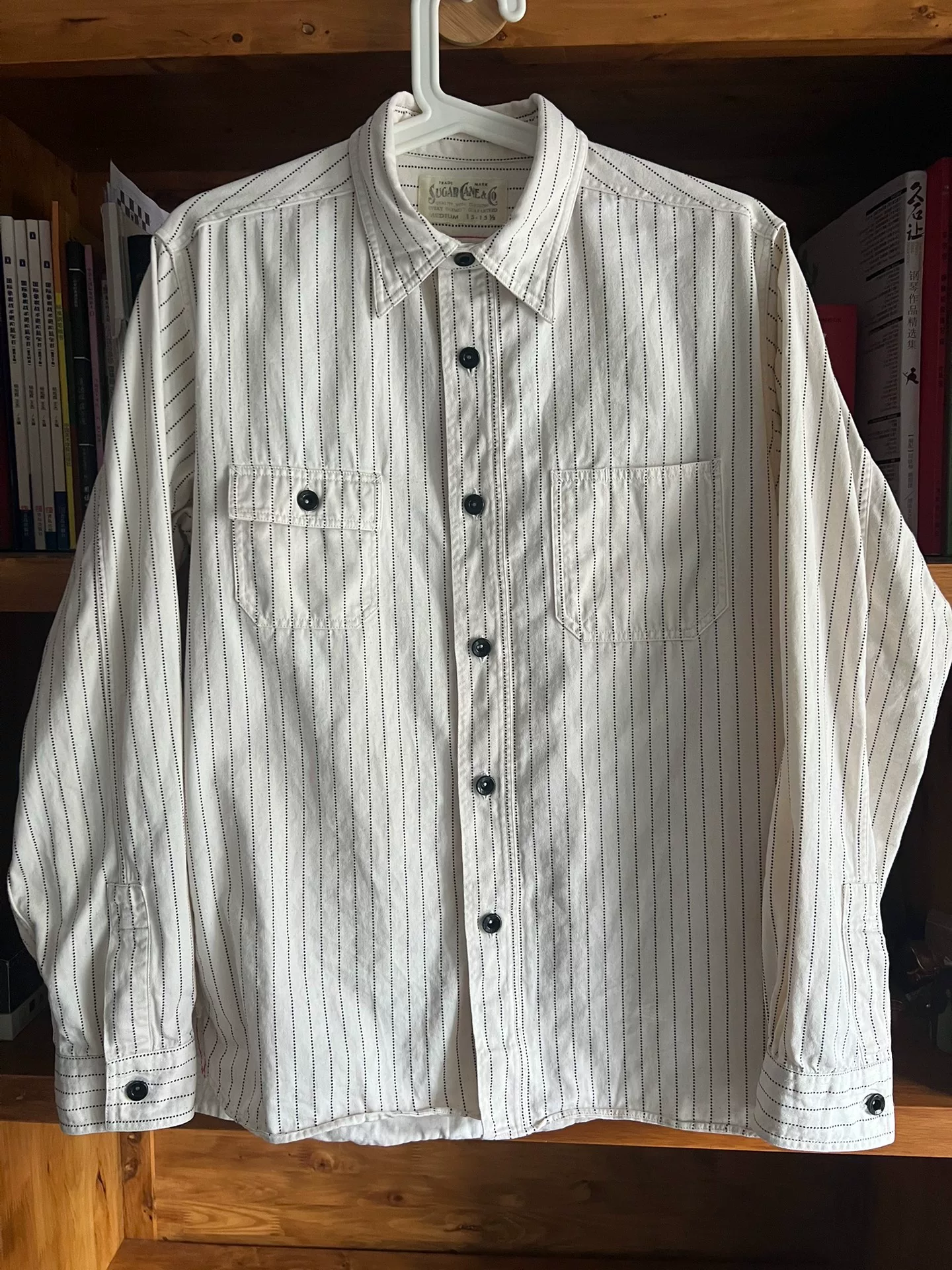 Sugar Cane White Wabash Work Shirt