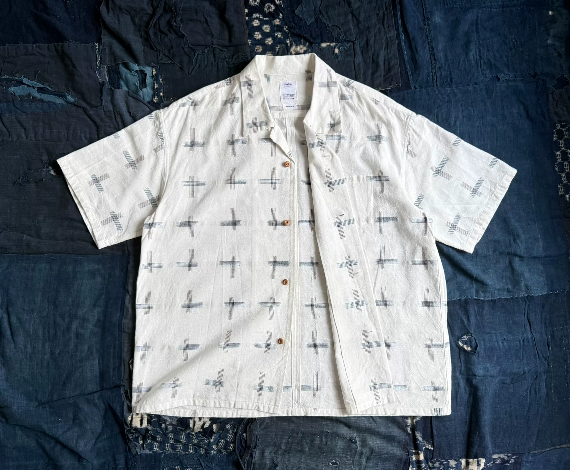 VISVIM 22SS WALLIS S/S KASURI SHIRT — front
