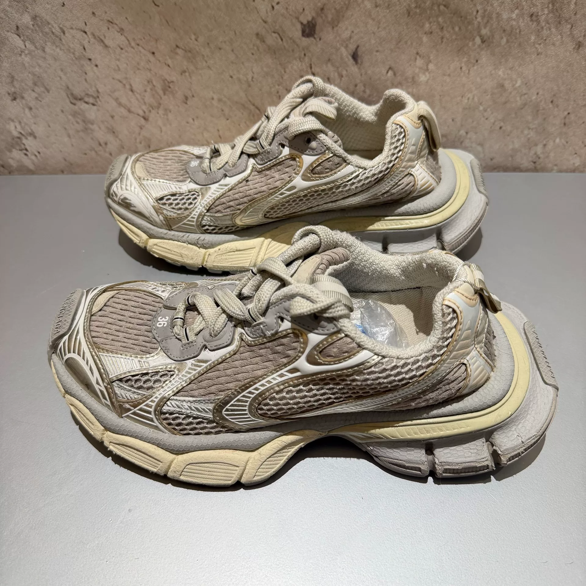 Balenciaga 3XL Light Beige Dad Shoes — detail