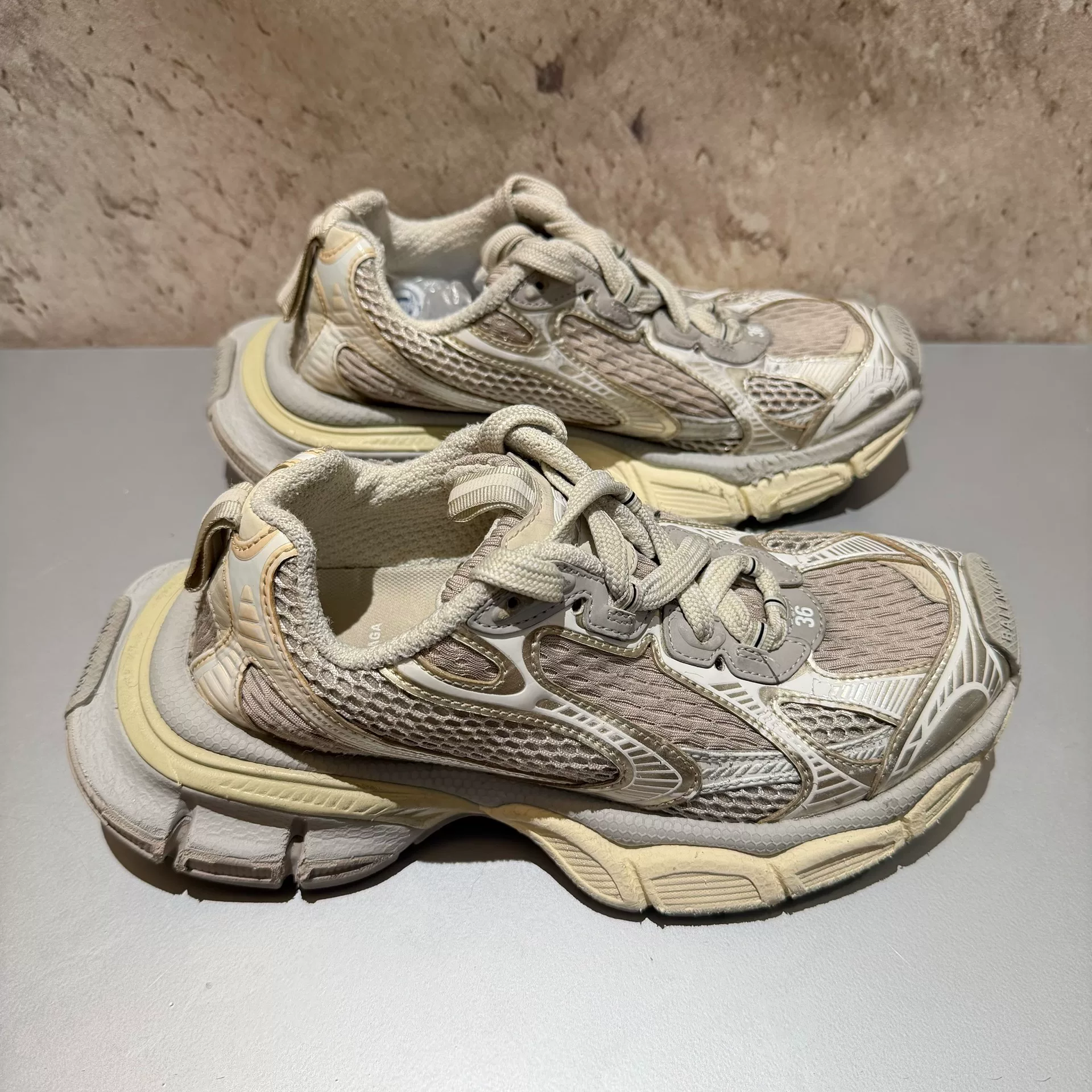 Balenciaga 3XL Light Beige Dad Shoes — back